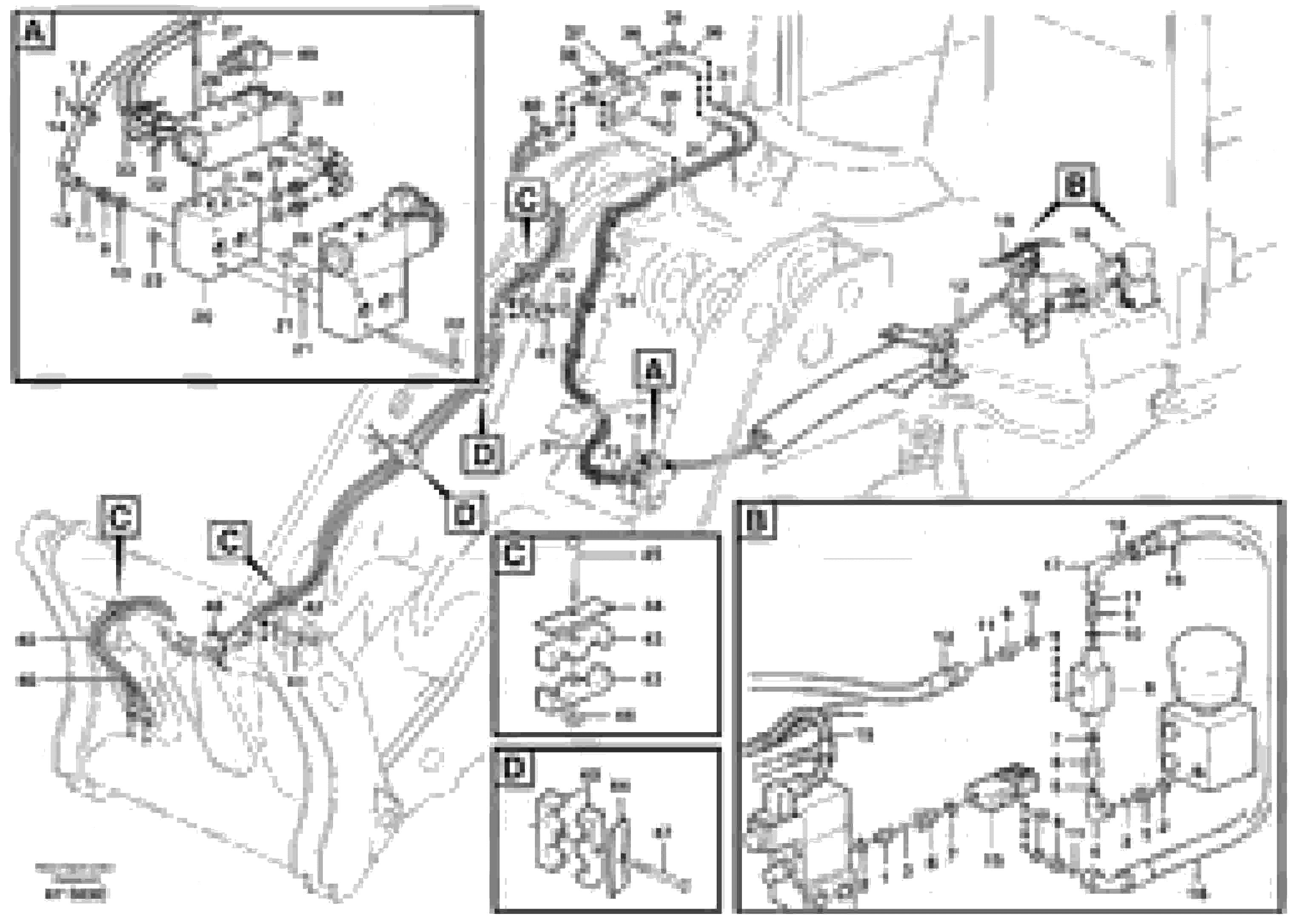 Схема запчастей Volvo L220D - 91770 Hydraulic system, attachment bracket L220D SER NO 1001-