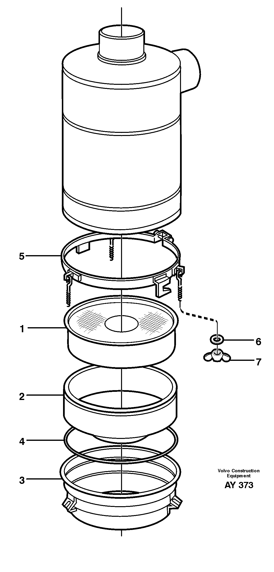 Схема запчастей Volvo L220D - 77977 Oil bath air filter L220D SER NO 1001-