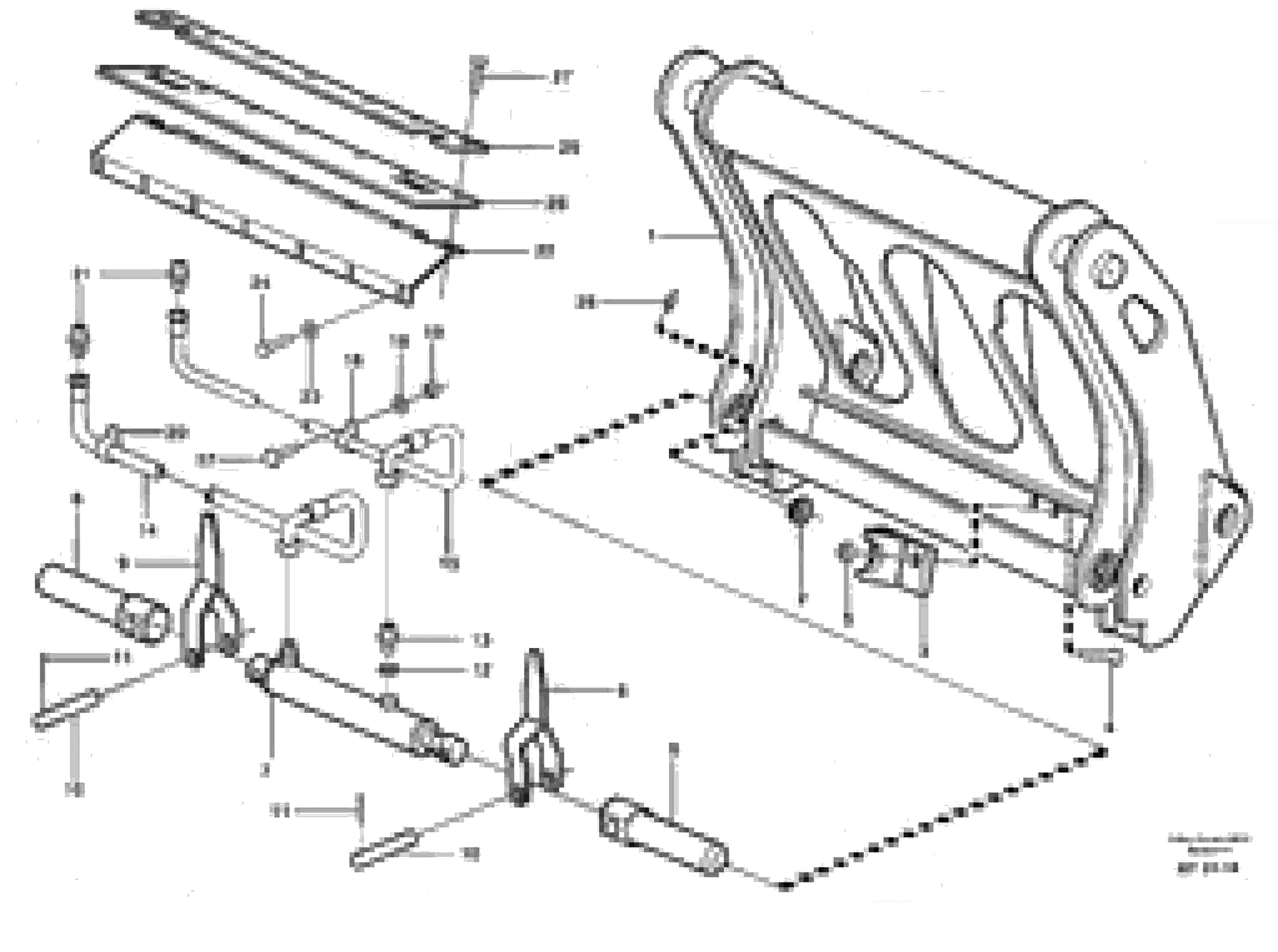 Схема запчастей Volvo L220D - 47907 Tool bar L220D SER NO 1001-