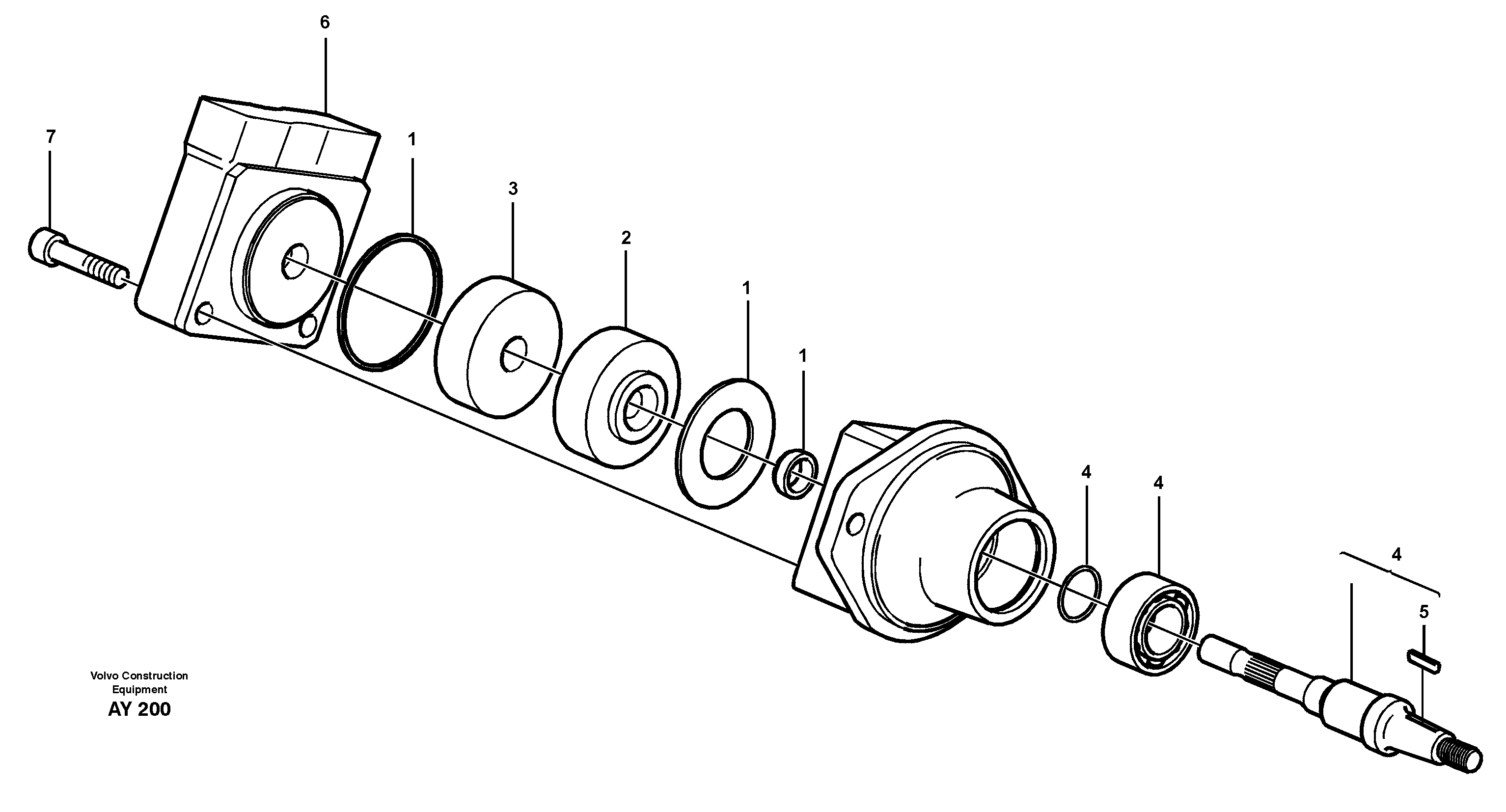Схема запчастей Volvo L220D - 21413 Гидромотор L220D SER NO 1001-