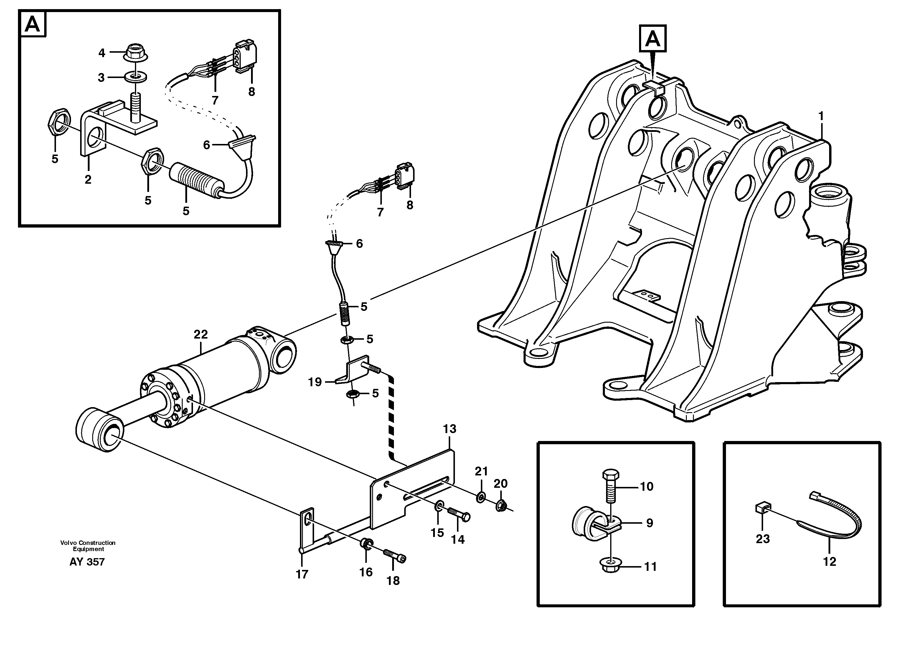 Схема запчастей Volvo L220D - 90660 Bucket positioner and boom kickout L220D SER NO 1001-