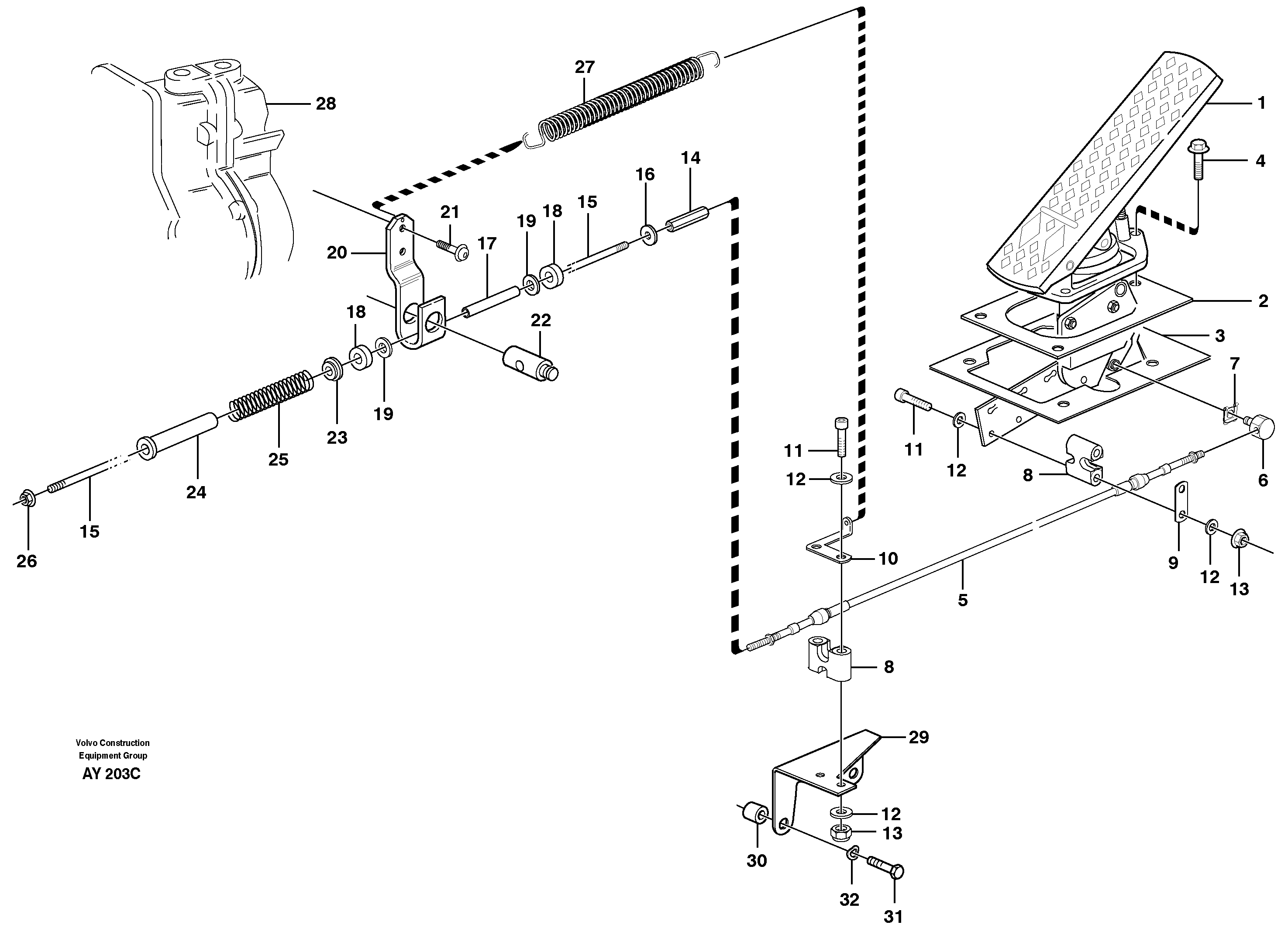 Схема запчастей Volvo L220D - 32792 Regulator control L220D SER NO 1001-