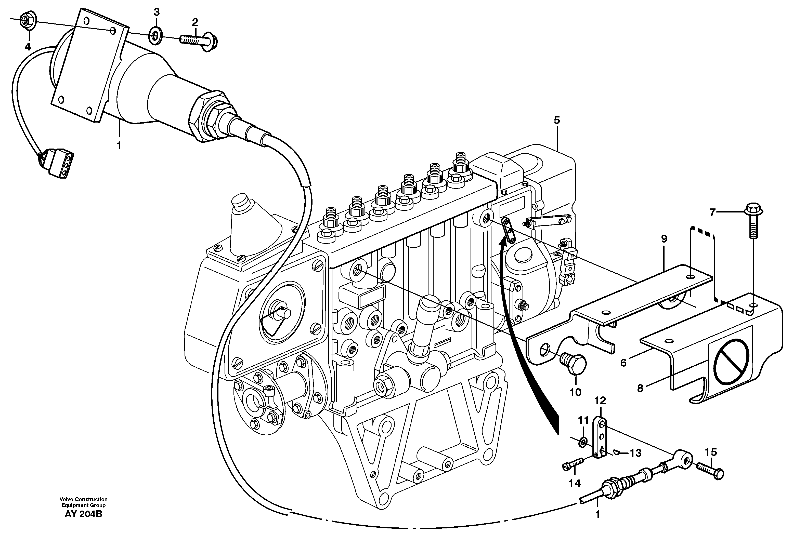 Схема запчастей Volvo L220D - 52473 Key turn engine stop L220D SER NO 1001-