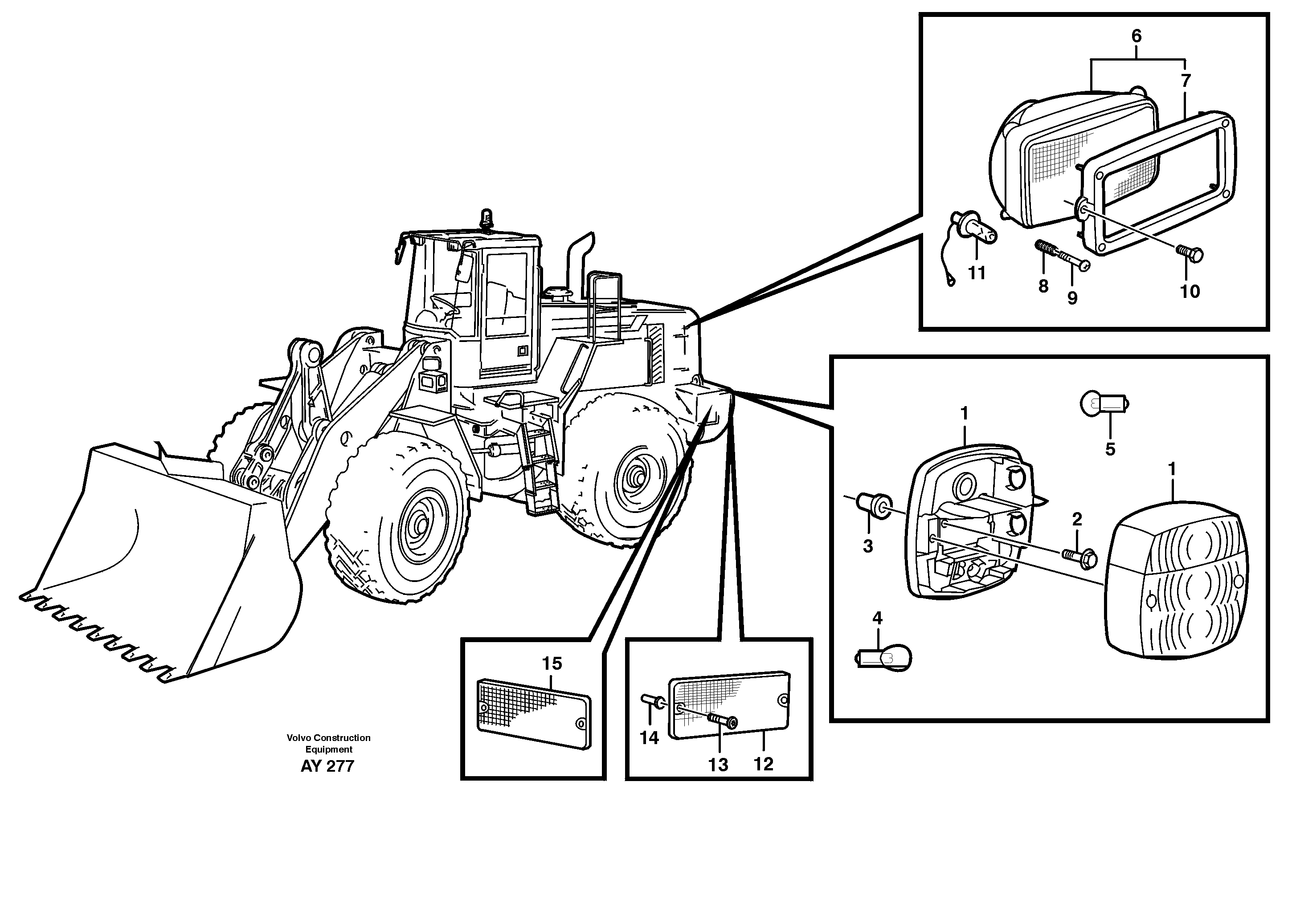 Схема запчастей Volvo L220D - 99418 Lighting, rear L220D SER NO 1001-