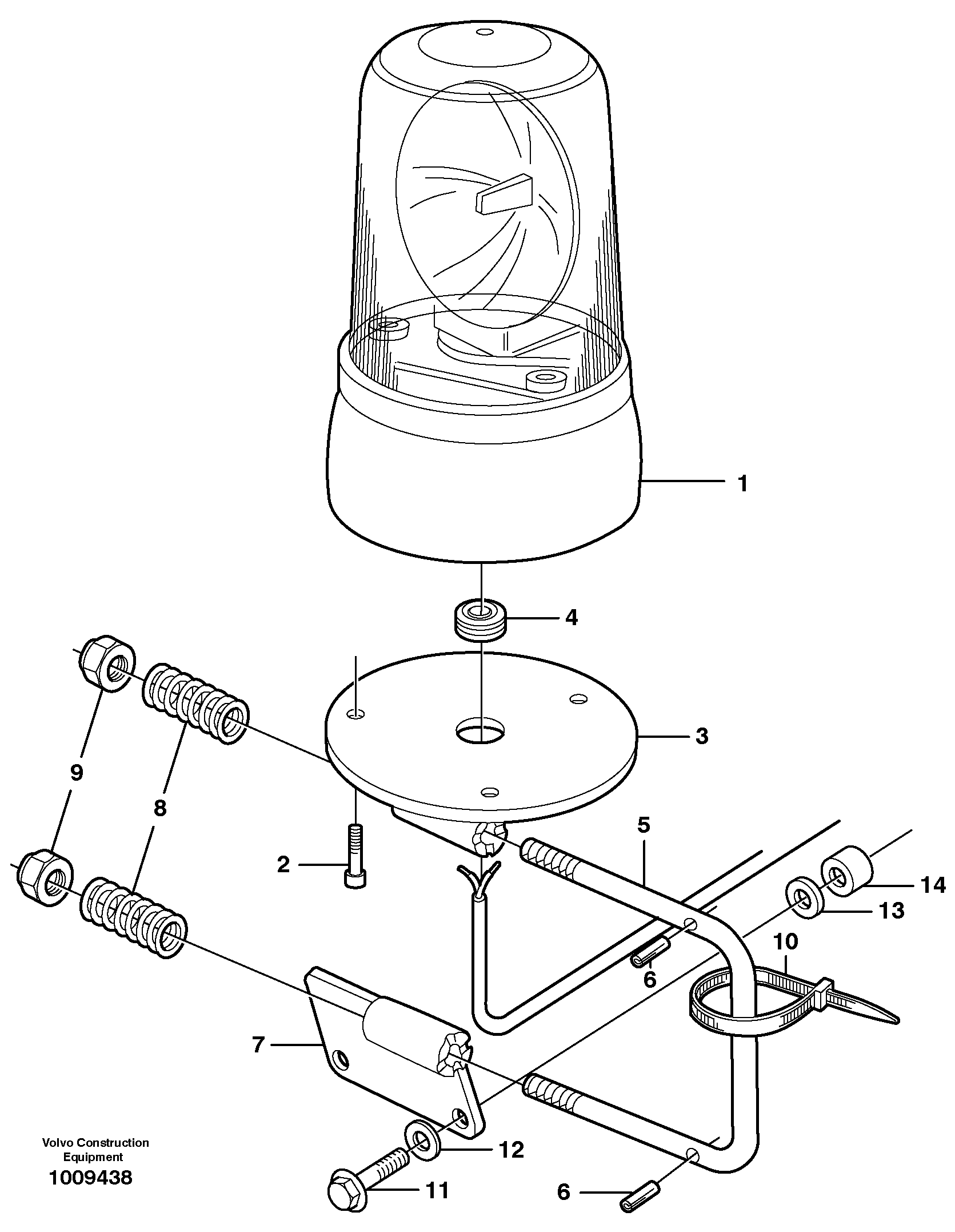Схема запчастей Volvo L220D - 32791 Revolving warning light L220D SER NO 1001-
