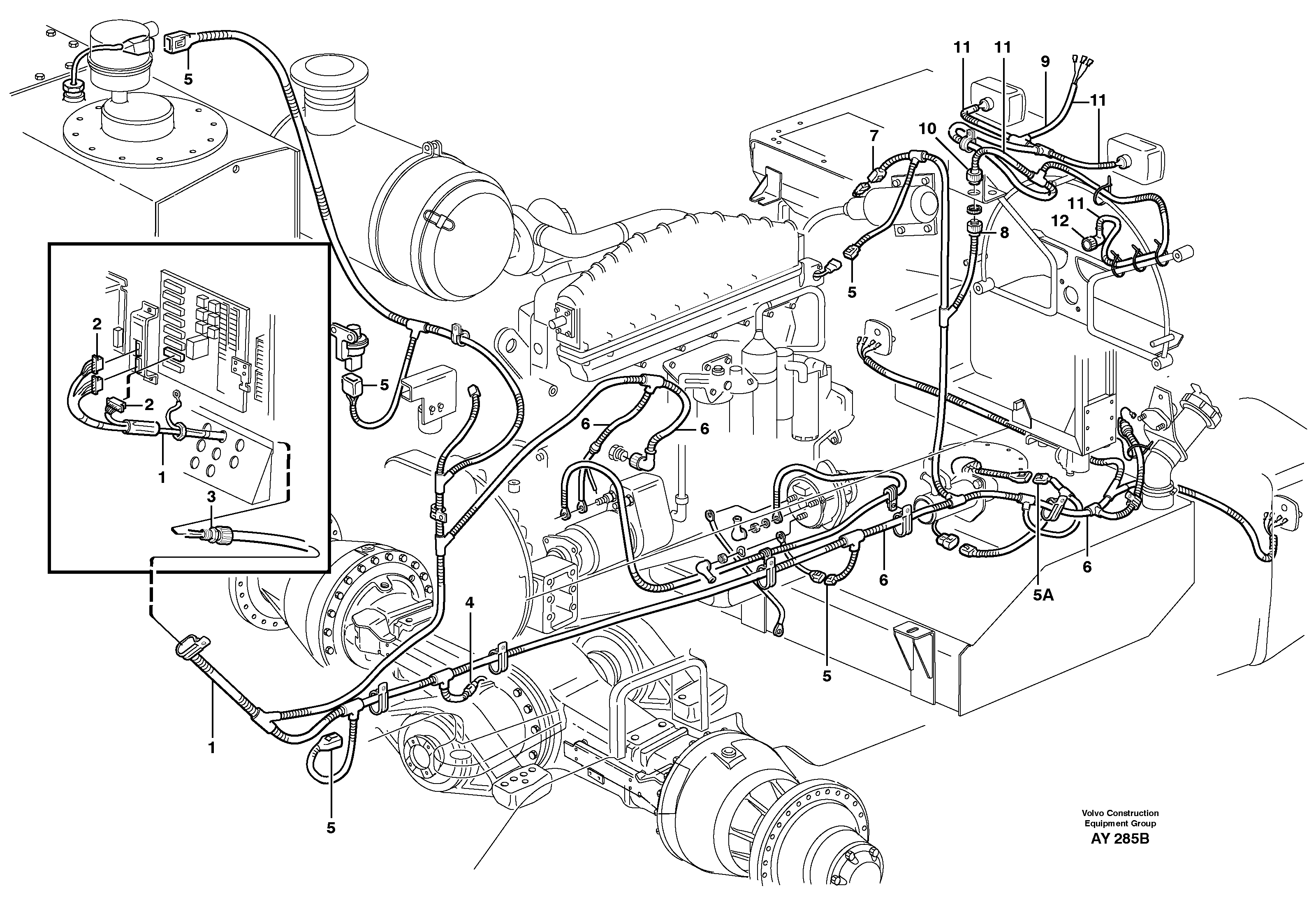 Схема запчастей Volvo L220D - 32797 Cable harnesses, rear L220D SER NO 1001-