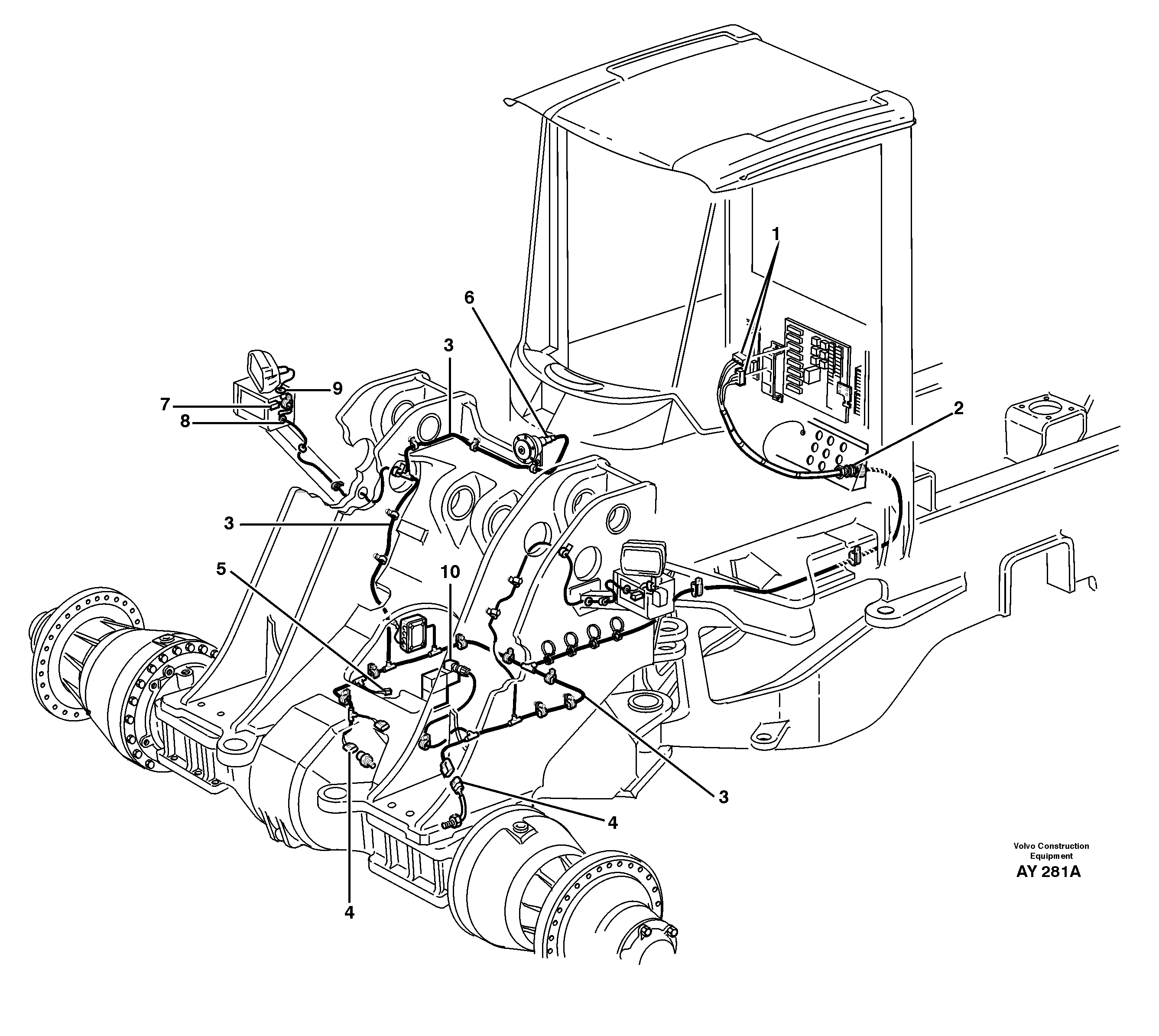 Схема запчастей Volvo L220D - 57578 Cable harness, front L220D SER NO 1001-