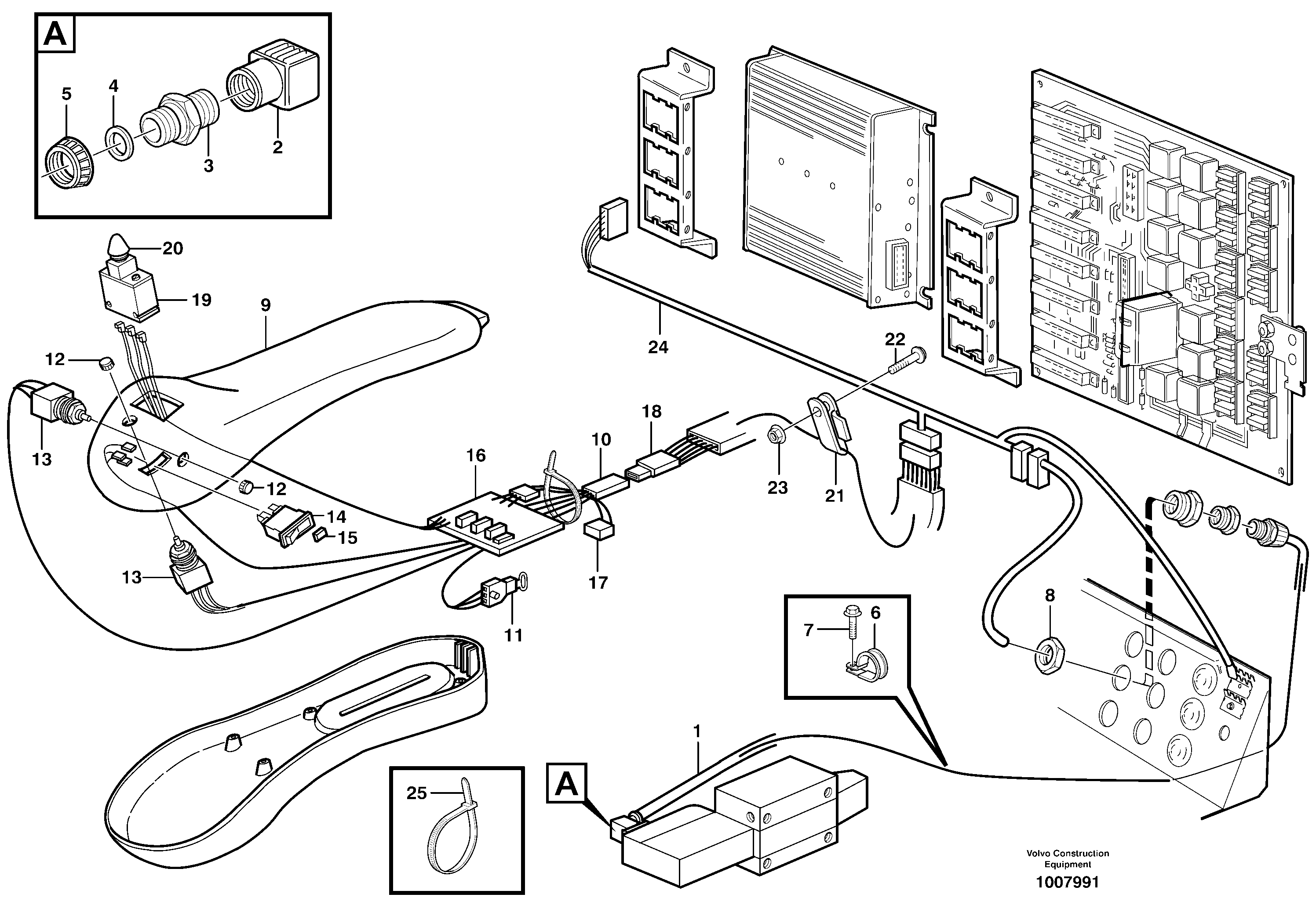 Схема запчастей Volvo L220D - 66895 Cable harness, CDC-steering L220D SER NO 1001-