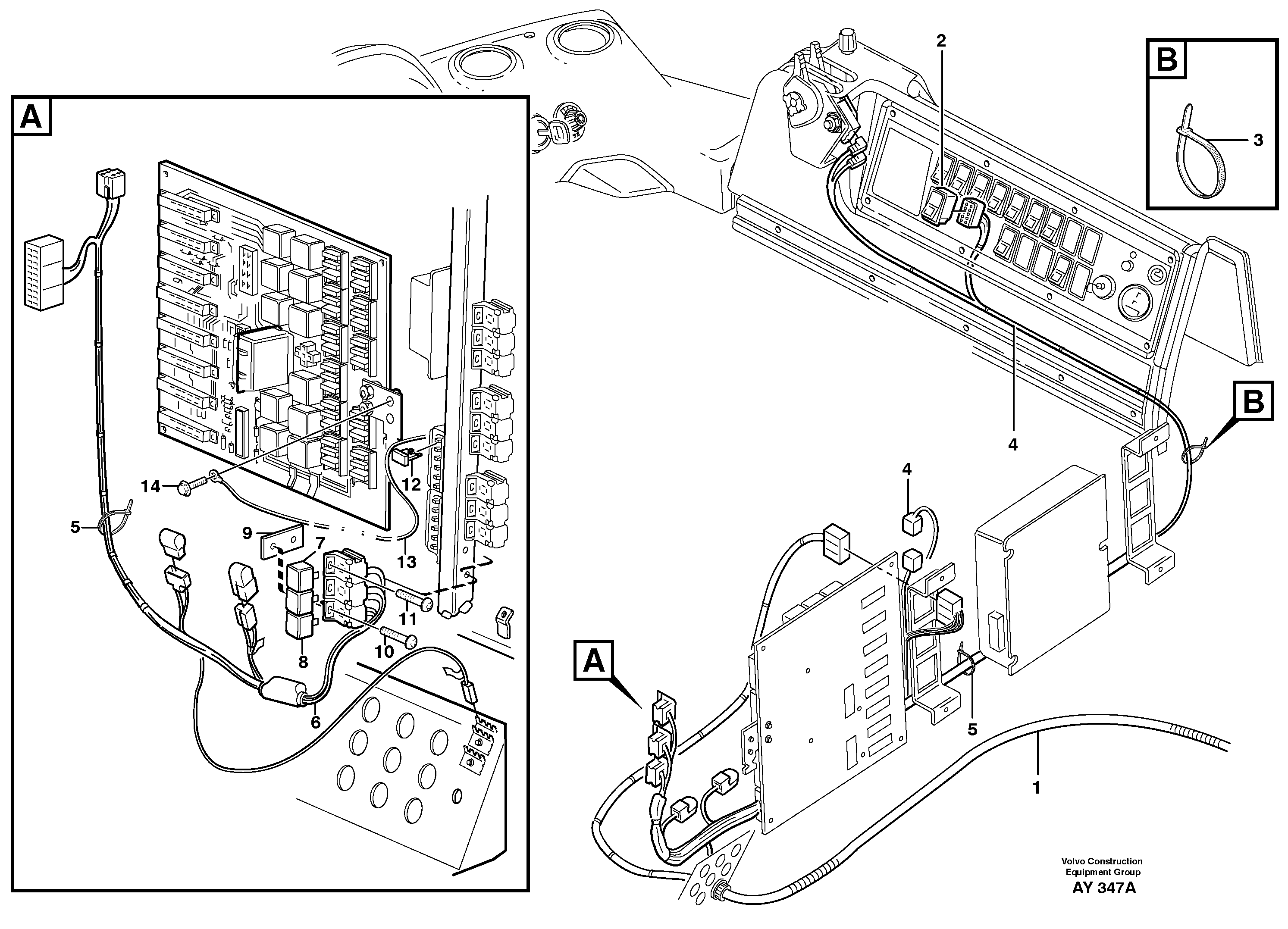 Схема запчастей Volvo L220D - 66896 Electrical equipment, air conditioning L220D SER NO 1001-