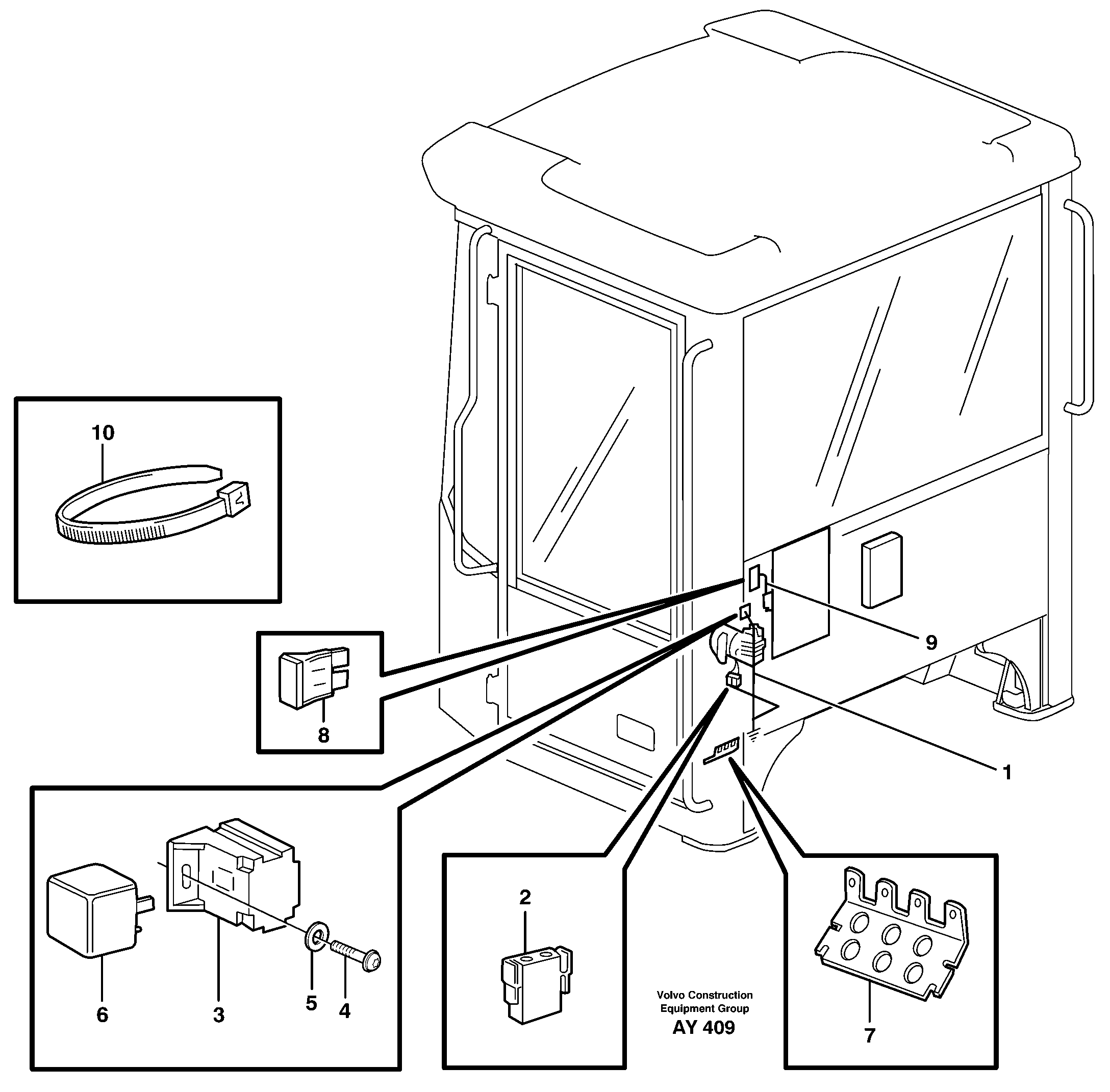 Схема запчастей Volvo L220D - 66897 Cable harness, air-suspensioned seat L220D SER NO 1001-