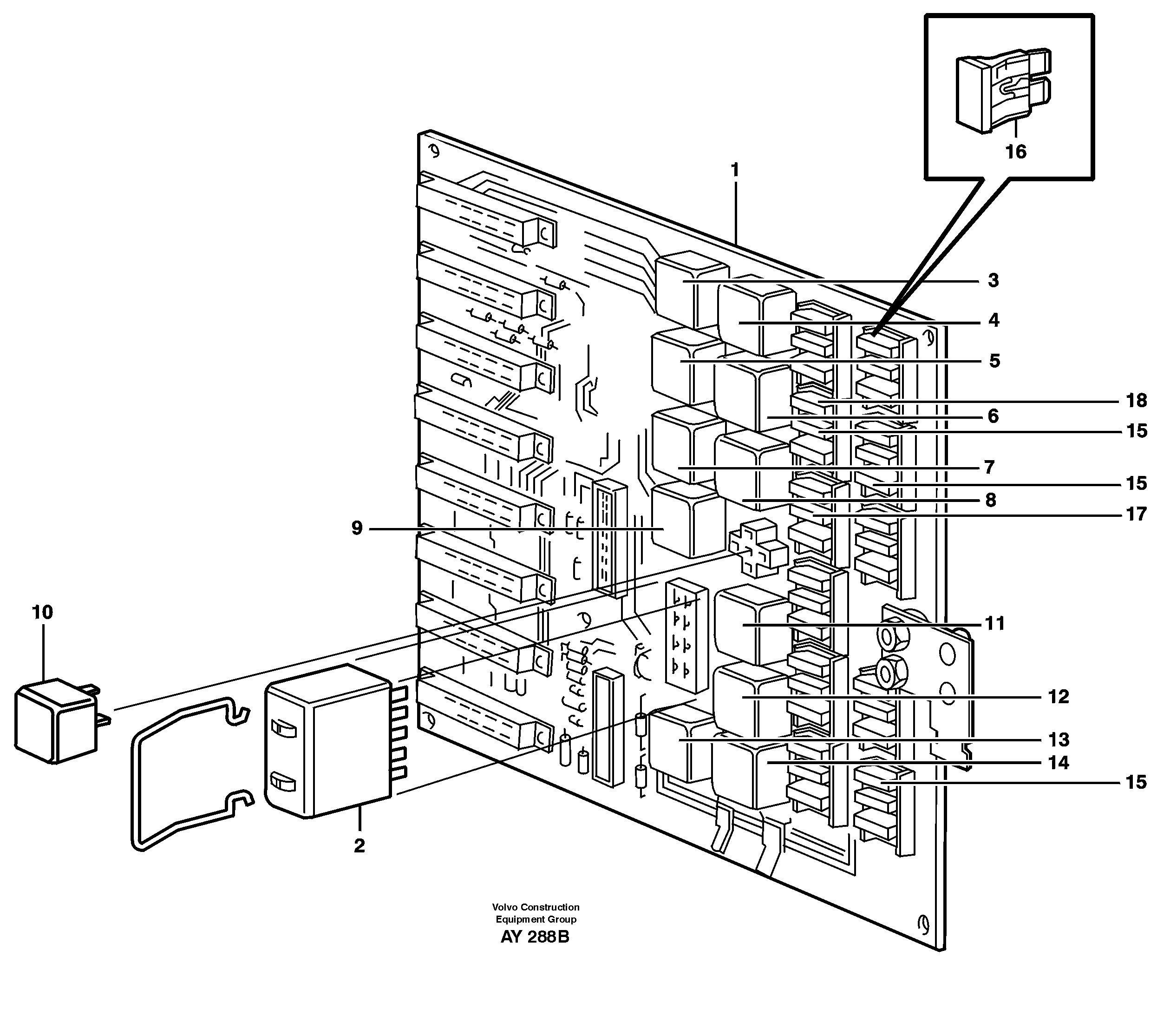 Схема запчастей Volvo L220D - 66899 Circuit board L220D SER NO 1001-