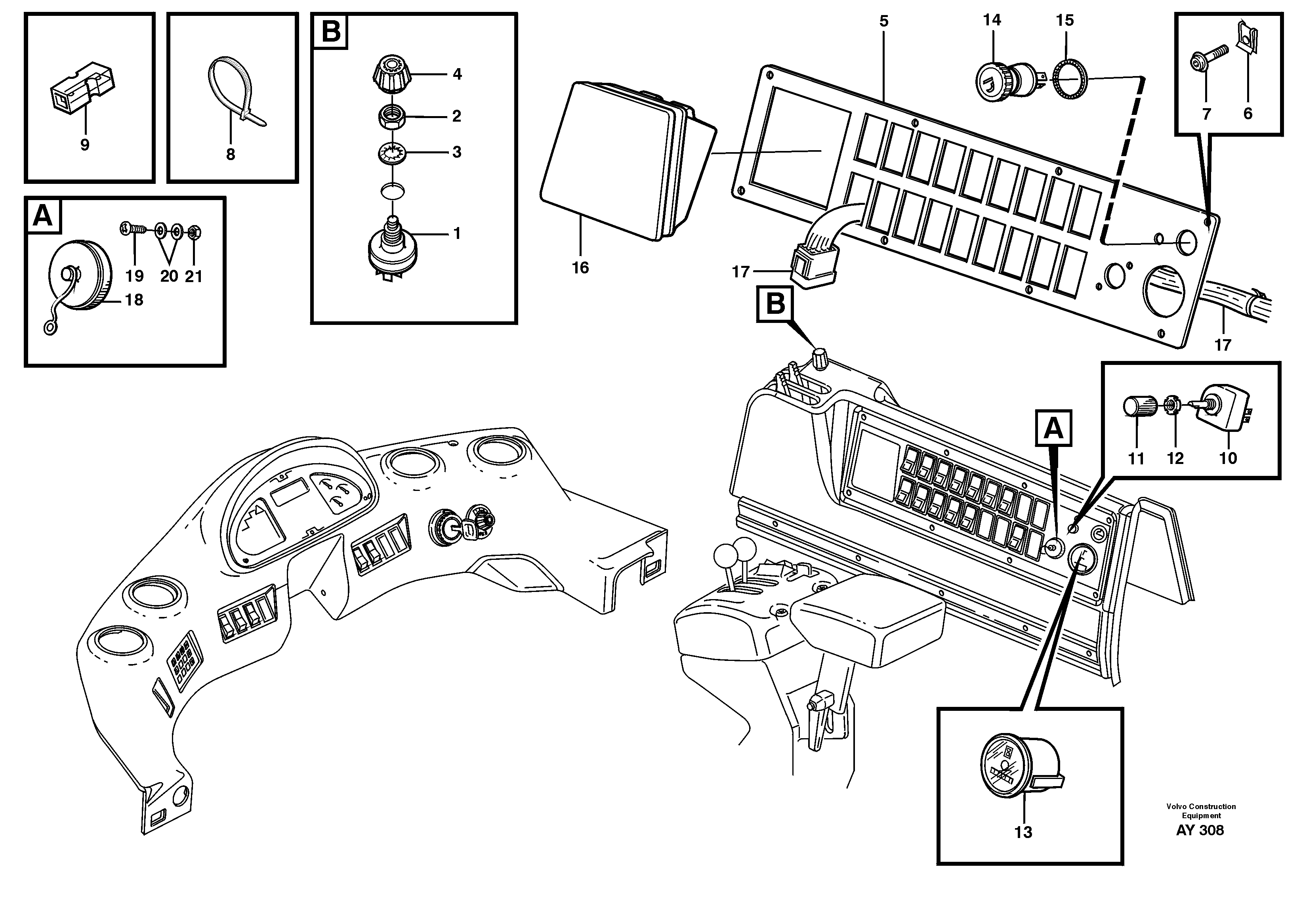 Схема запчастей Volvo L220D - 37890 Side panel L220D SER NO 1001-