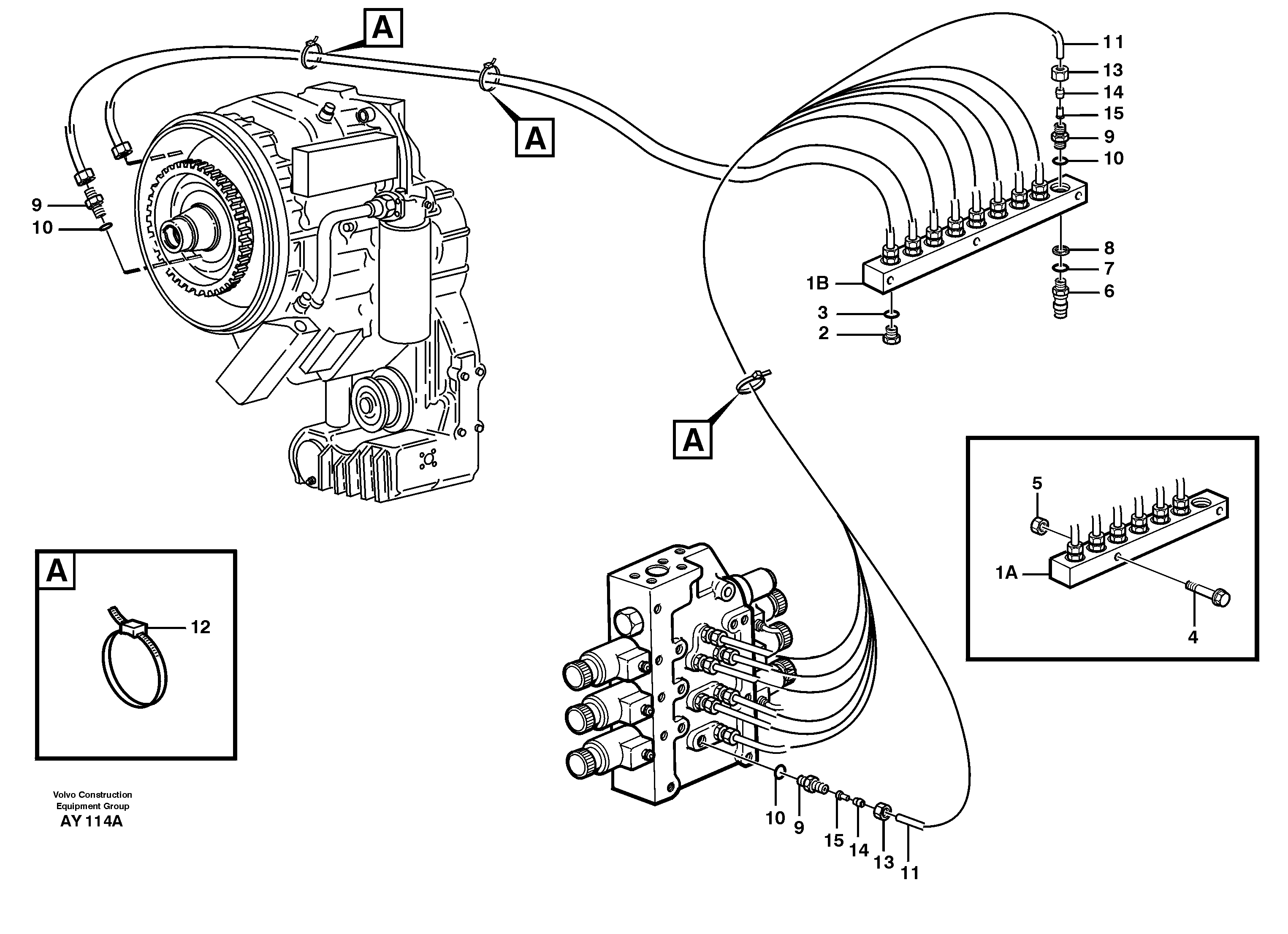 Схема запчастей Volvo L220D - 97747 Testing block L220D SER NO 1001-