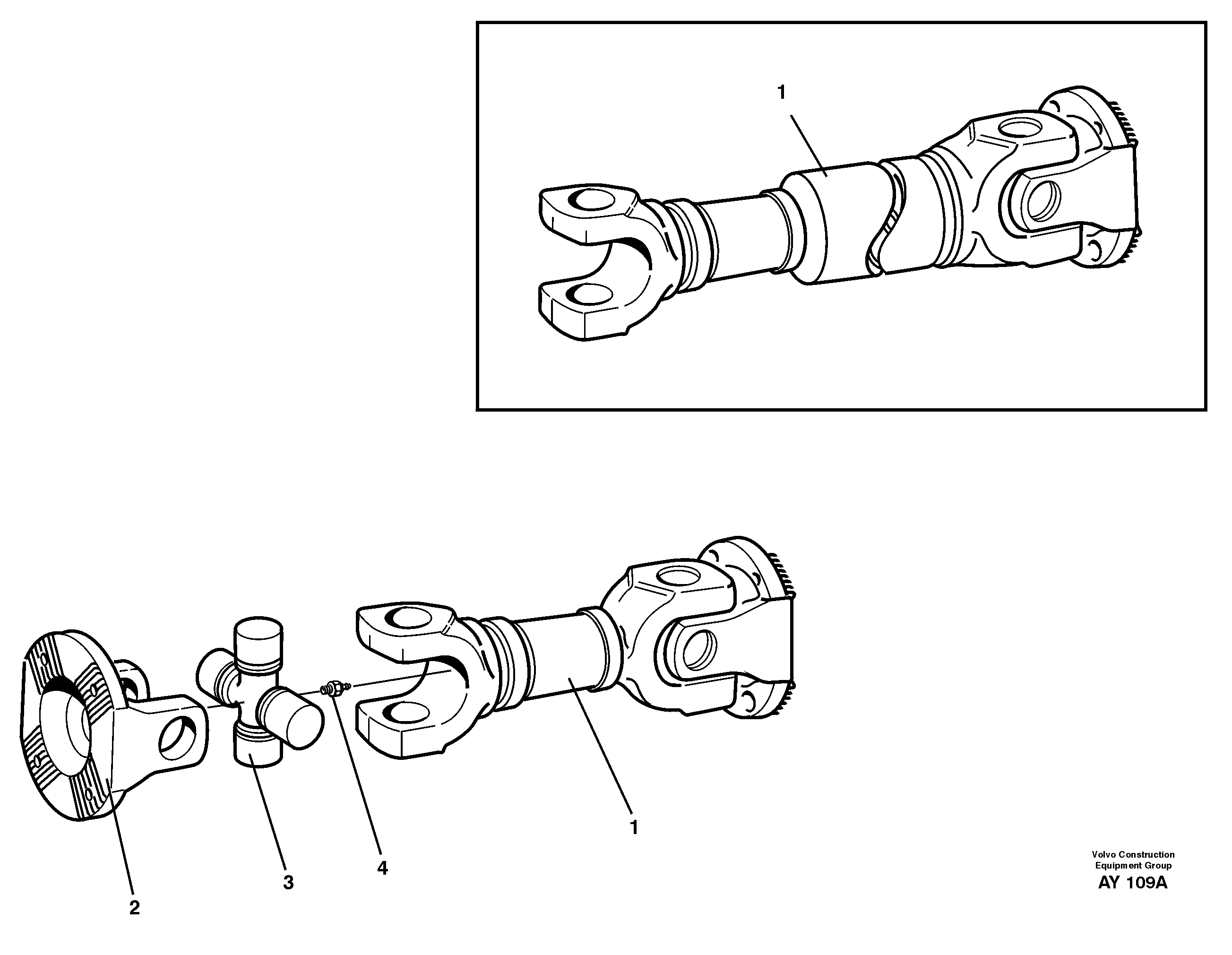Схема запчастей Volvo L220D - 51824 Вал карданный L220D SER NO 1001-
