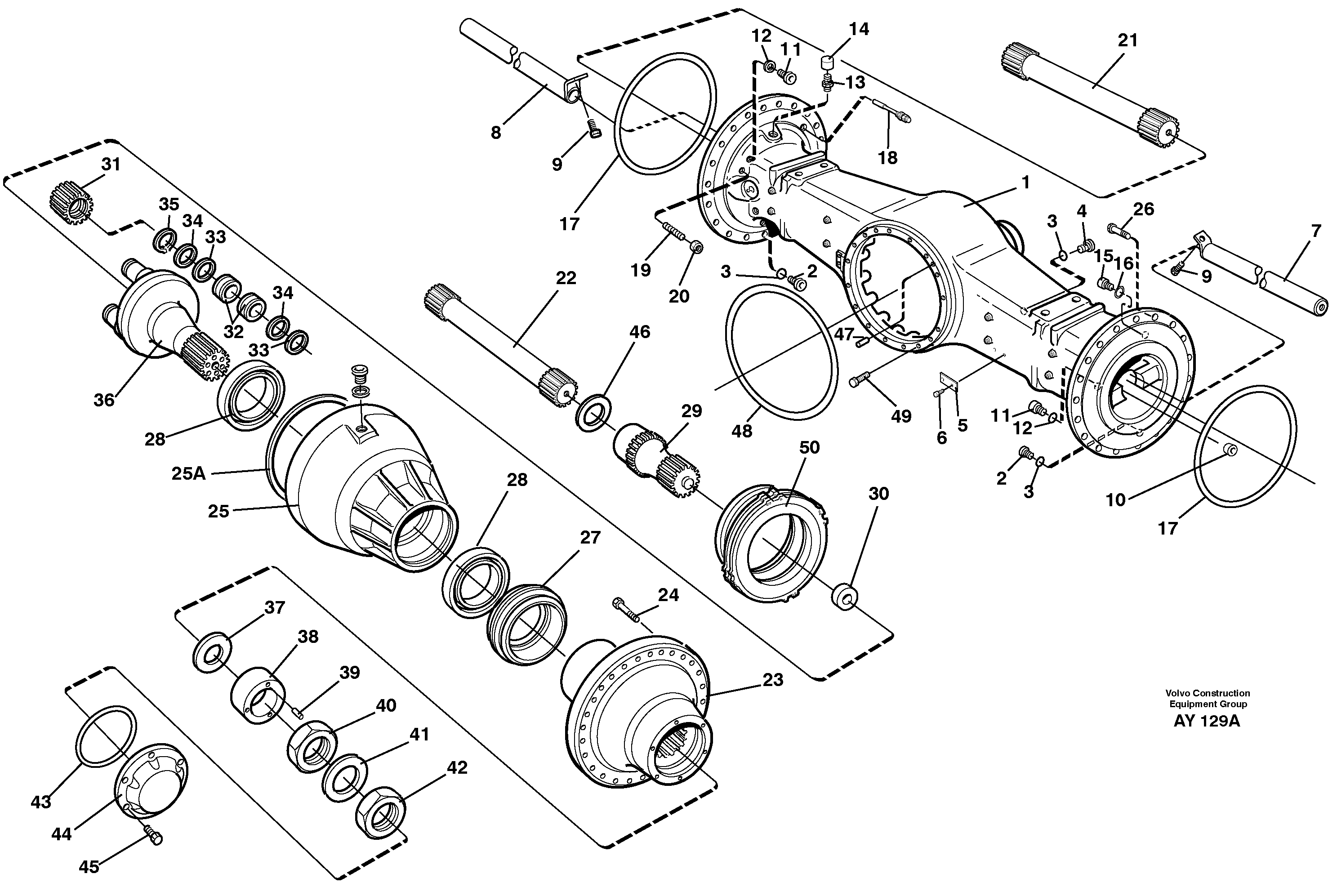 Схема запчастей Volvo L220D - 79059 Planet shaft, rear L220D SER NO 1001-