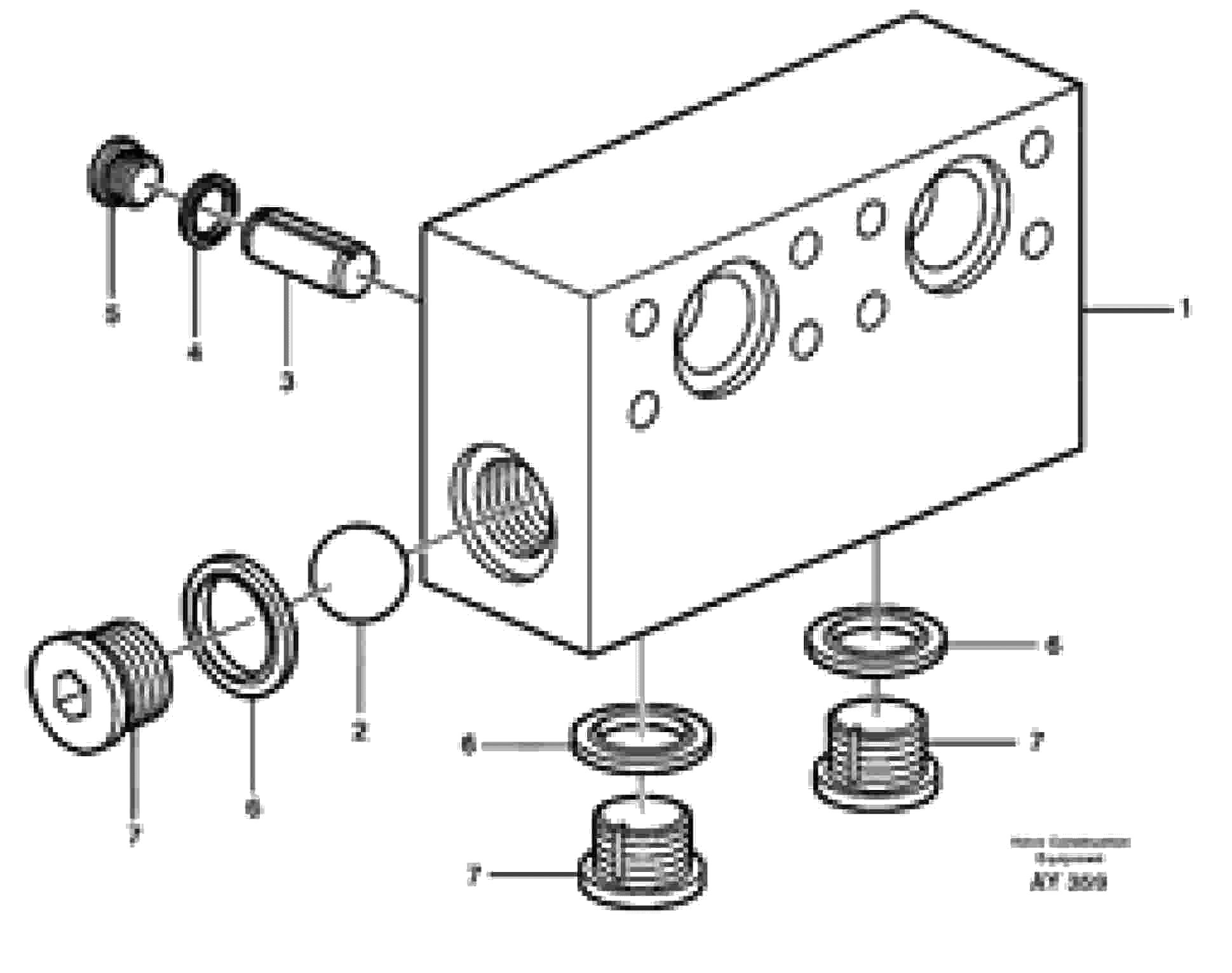 Схема запчастей Volvo L220D - 24205 Клапан обратный L220D SER NO 1001-