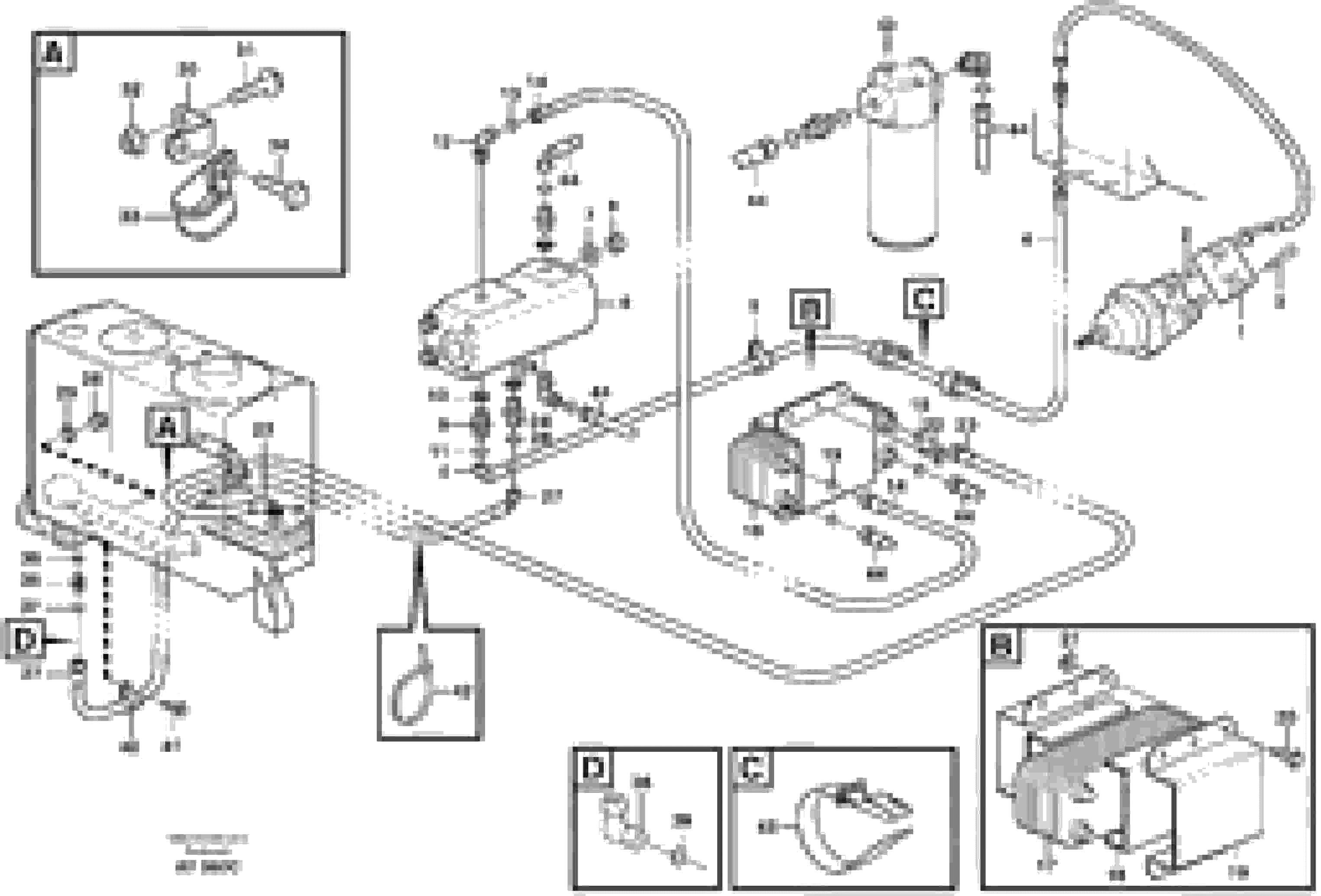 Схема запчастей Volvo L220D - 82375 Система охлаждения для тормозов (тормозная) L220D SER NO 1001-