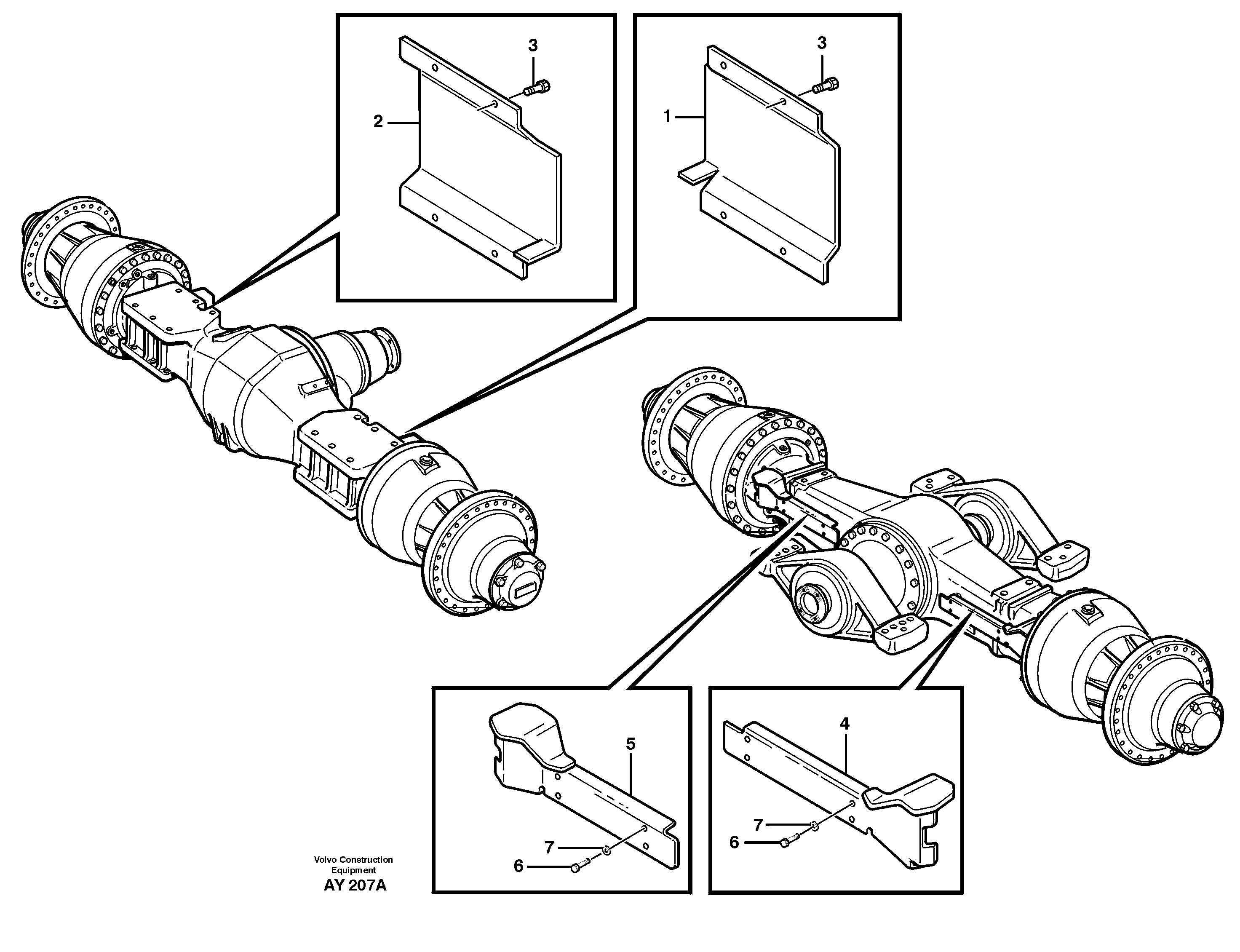 Схема запчастей Volvo L220D - 429 Brake shield L220D SER NO 1001-