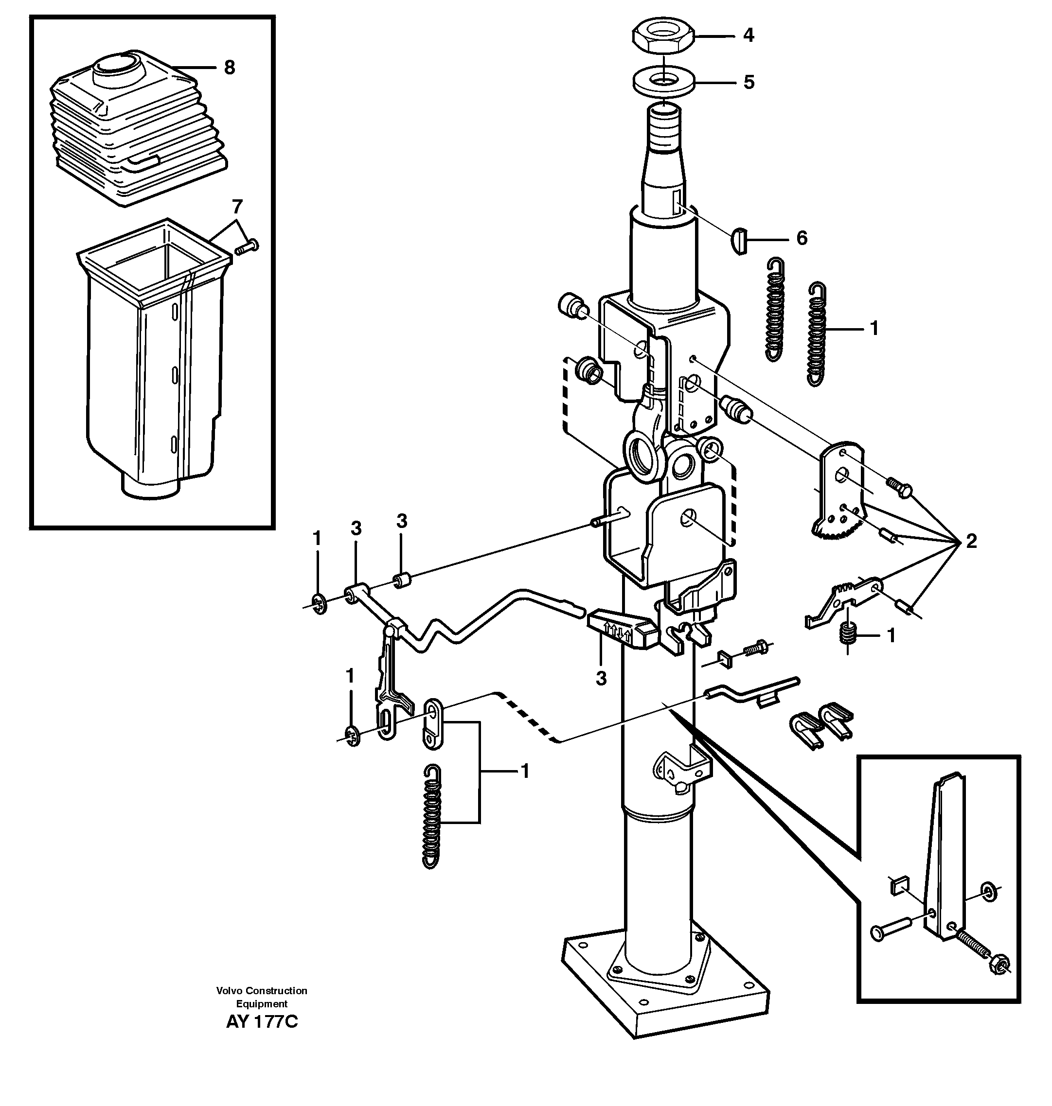 Схема запчастей Volvo L220D - 41248 Adjustable steering wheel L220D SER NO 1001-