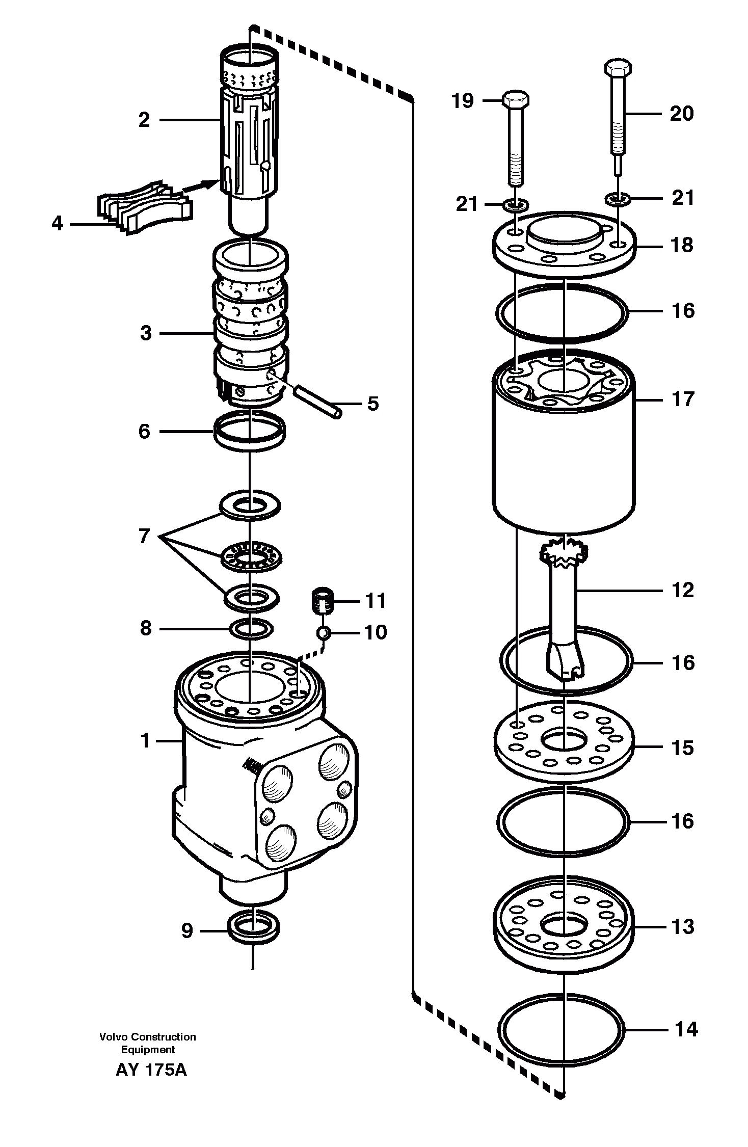 Схема запчастей Volvo L220D - 29810 Steering unit L220D SER NO 1001-
