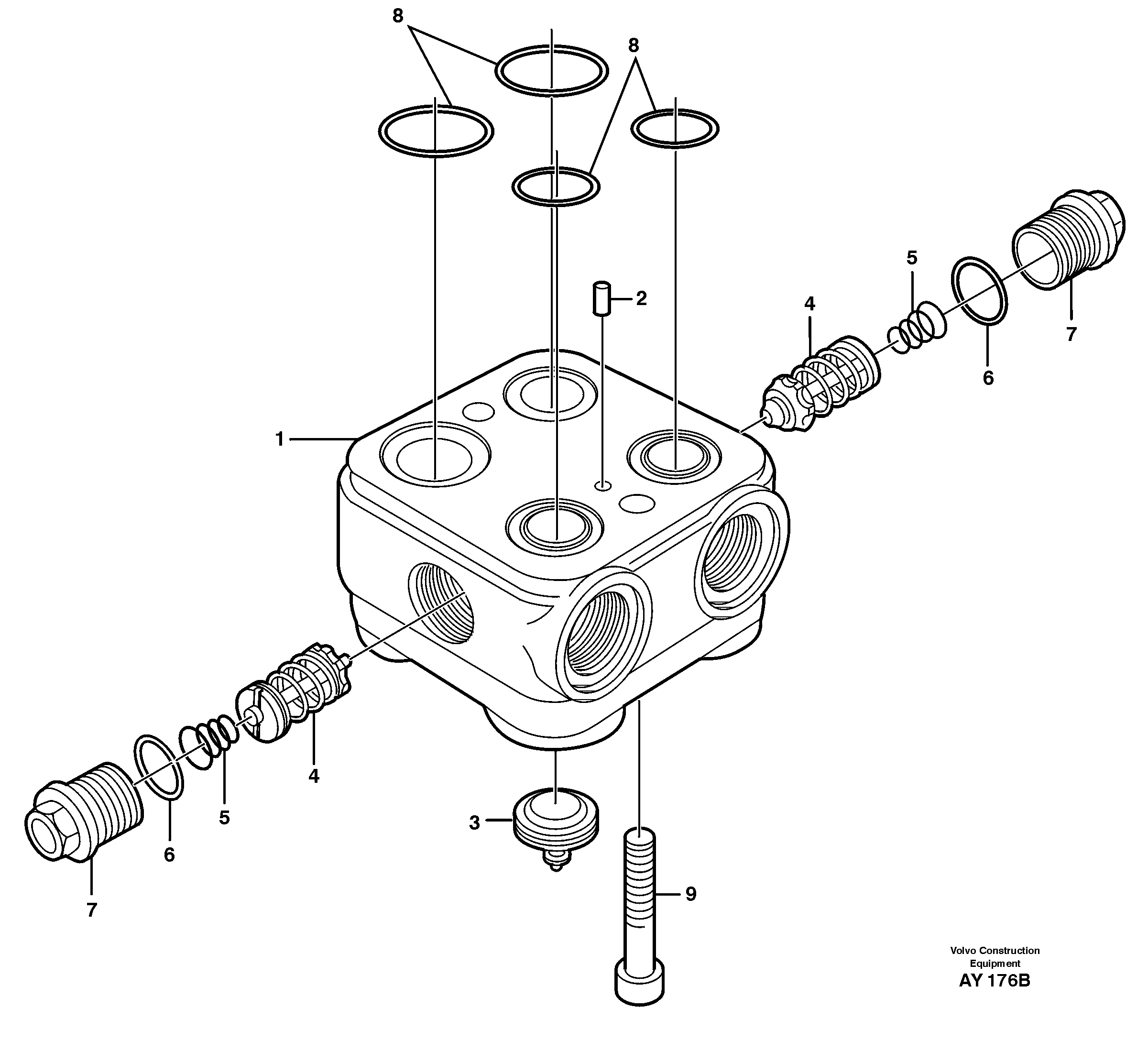 Схема запчастей Volvo L220D - 29811 Valve housing L220D SER NO 1001-