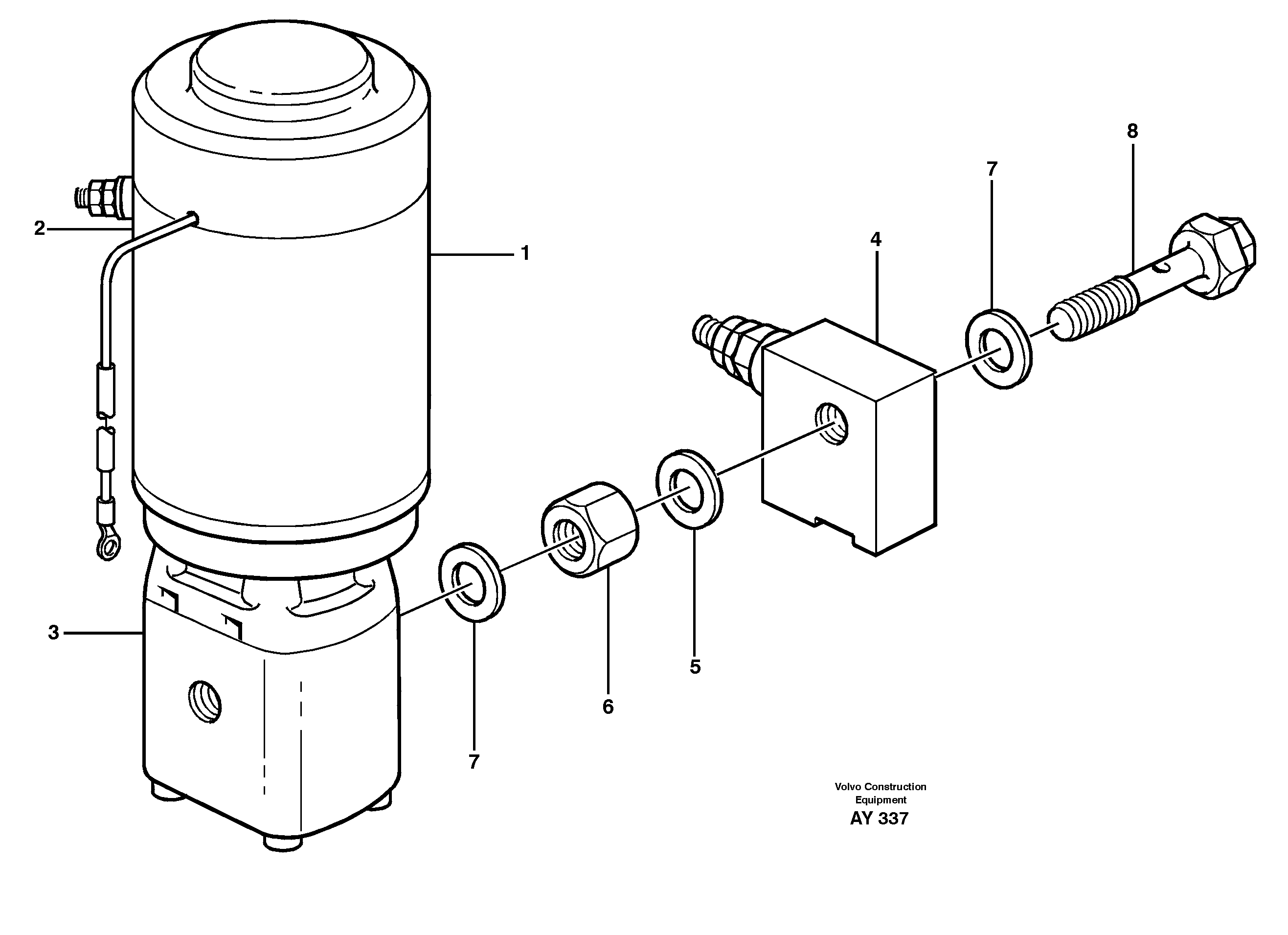 Схема запчастей Volvo L220D - 24216 Pump unit L220D SER NO 1001-