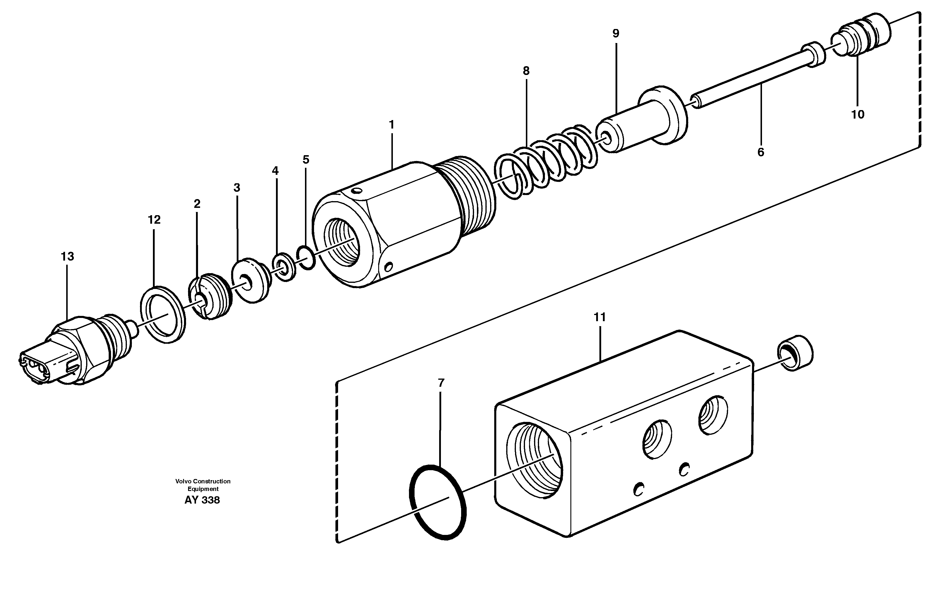 Схема запчастей Volvo L220D - 24218 Pressure monitor L220D SER NO 1001-