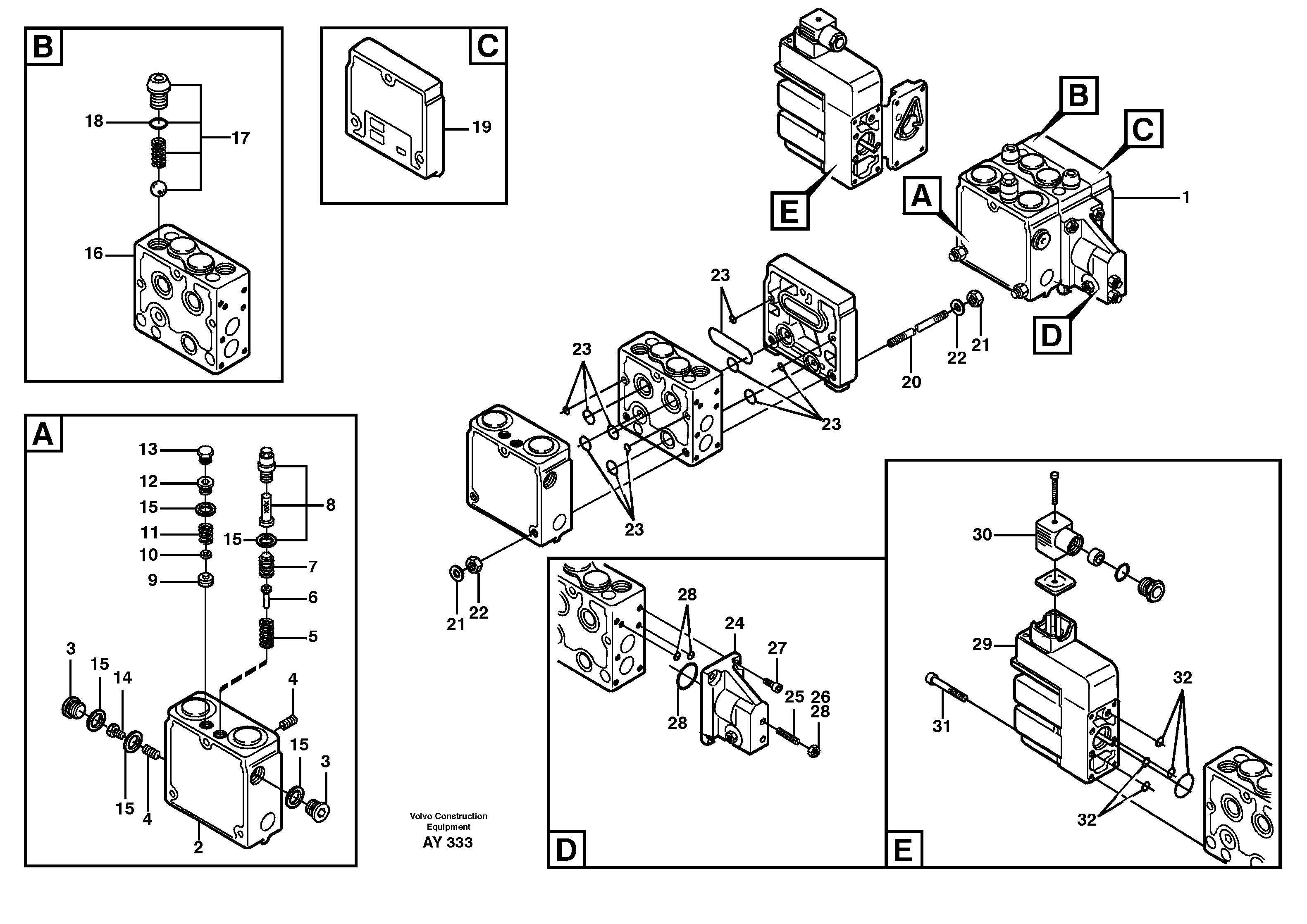 Схема запчастей Volvo L220D - 103460 Relief valve L220D SER NO 1001-