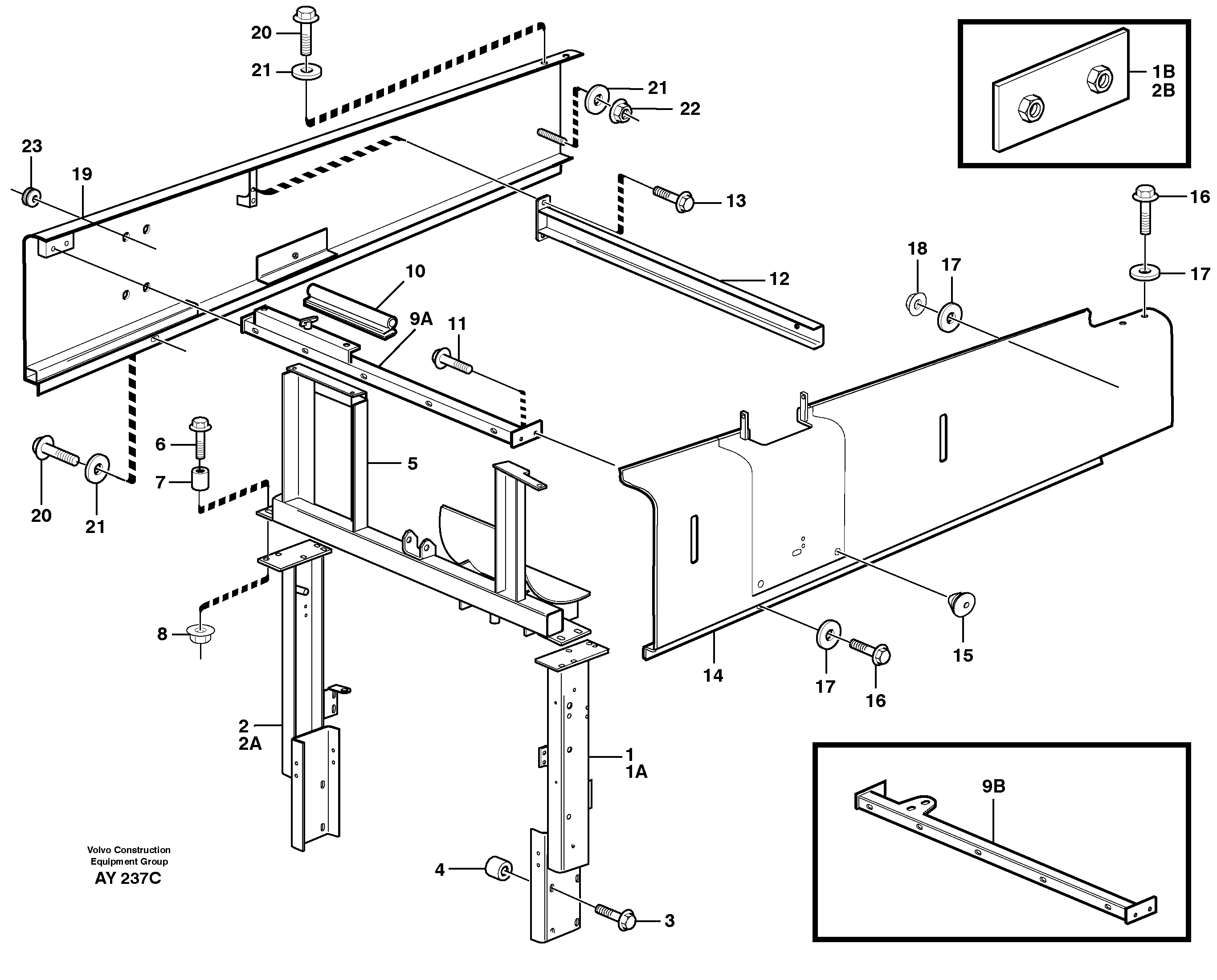 Схема запчастей Volvo L220D - 89302 Engine hood L220D SER NO 1001-