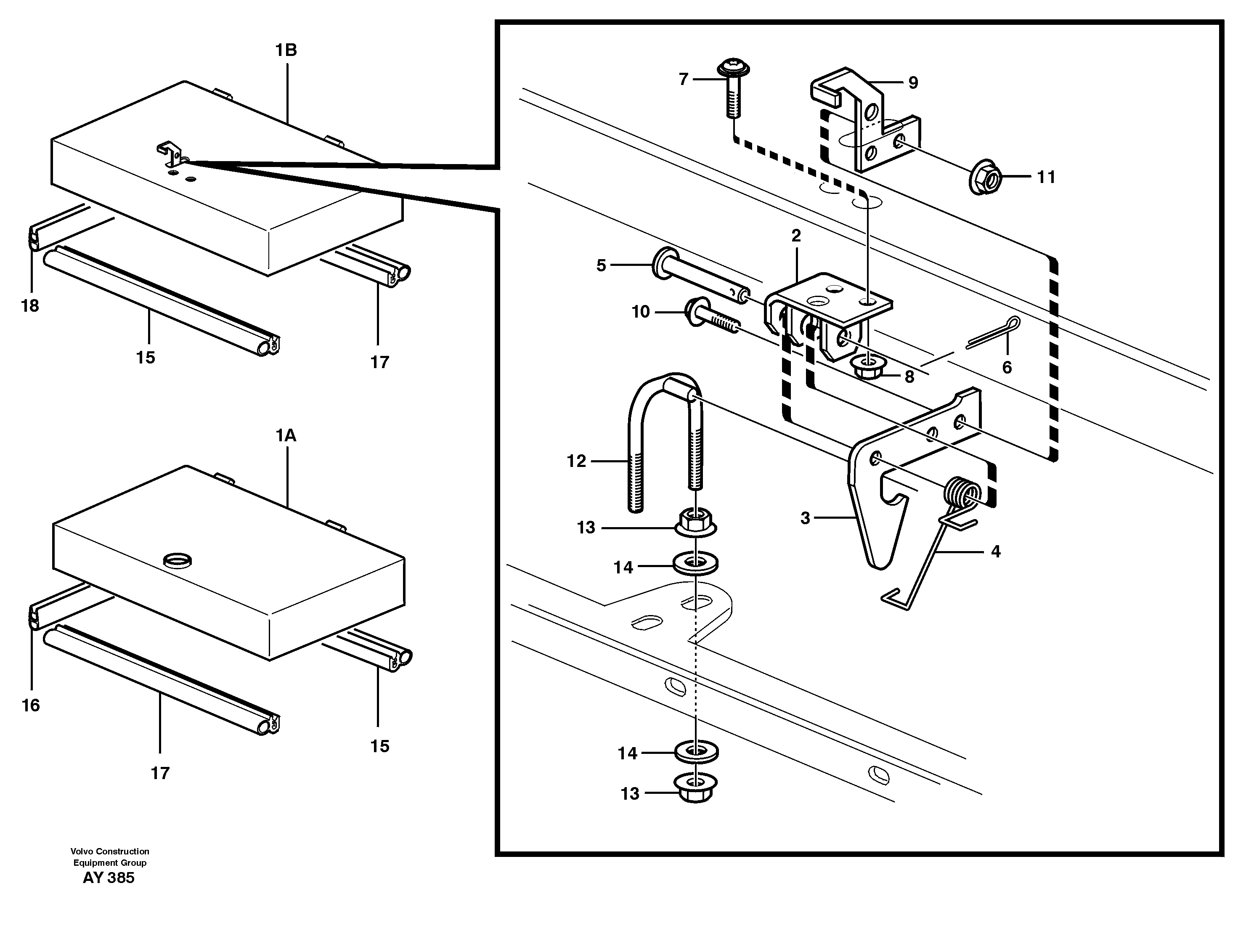 Схема запчастей Volvo L220D - 97485 Hatch L220D SER NO 1001-