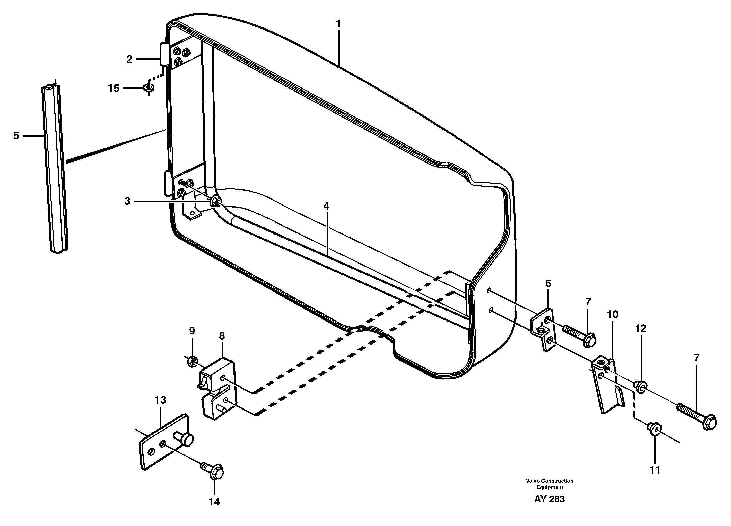 Схема запчастей Volvo L220D - 32801 Filter cover L220D SER NO 1001-