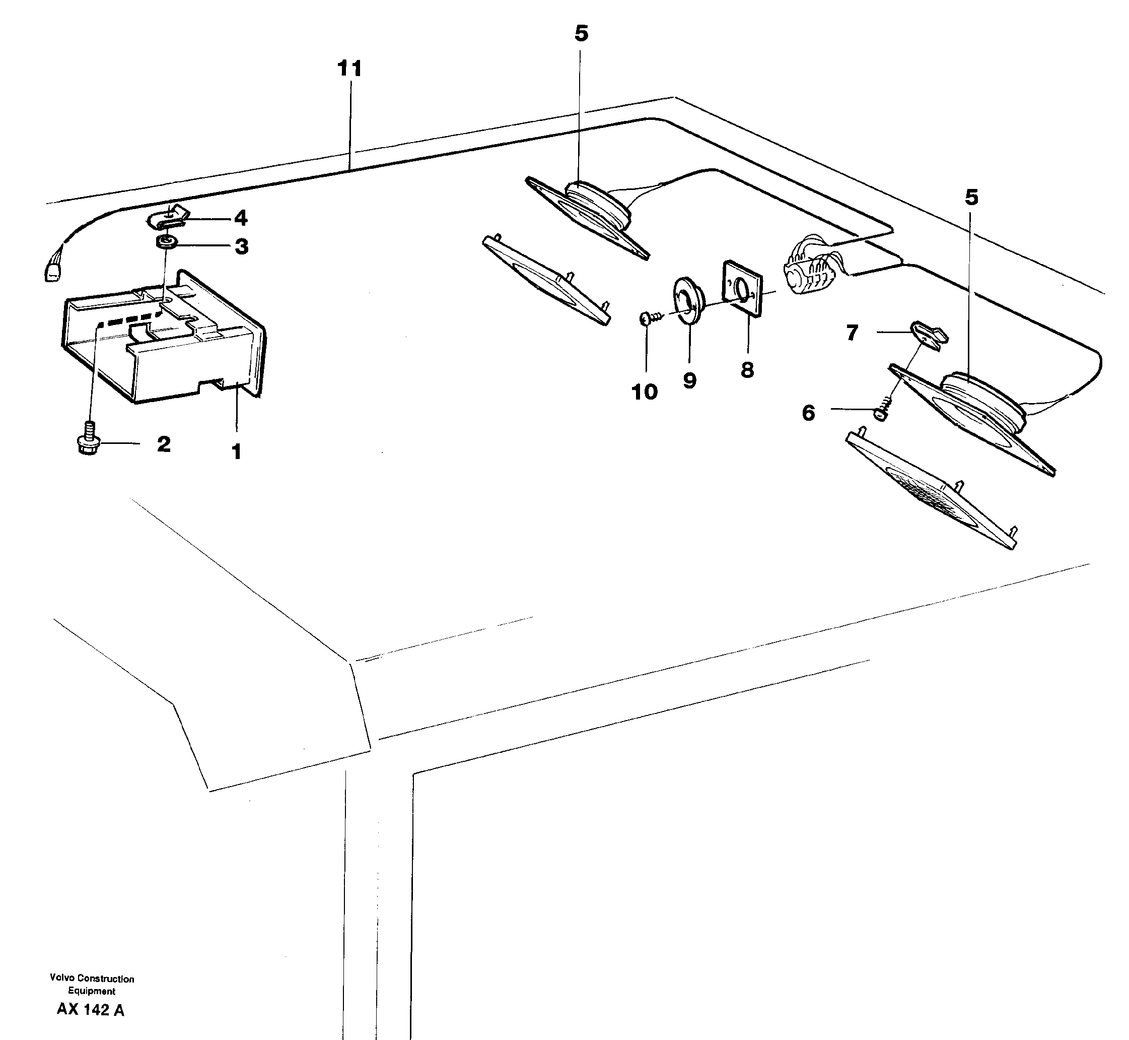 Схема запчастей Volvo L220D - 33816 Radio bracket L220D SER NO 1001-