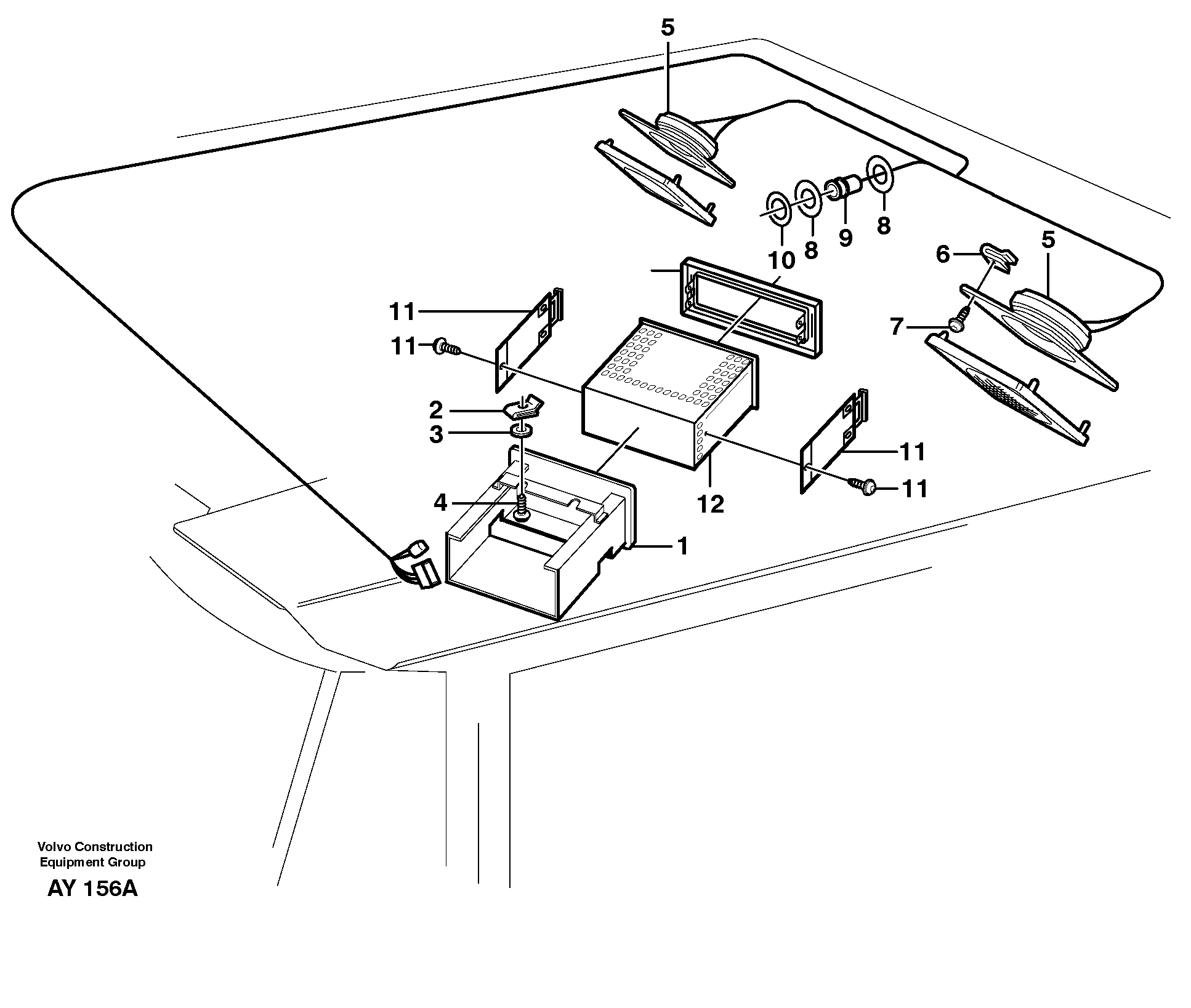 Схема запчастей Volvo L220D - 3528 Radio bracket L220D SER NO 1001-