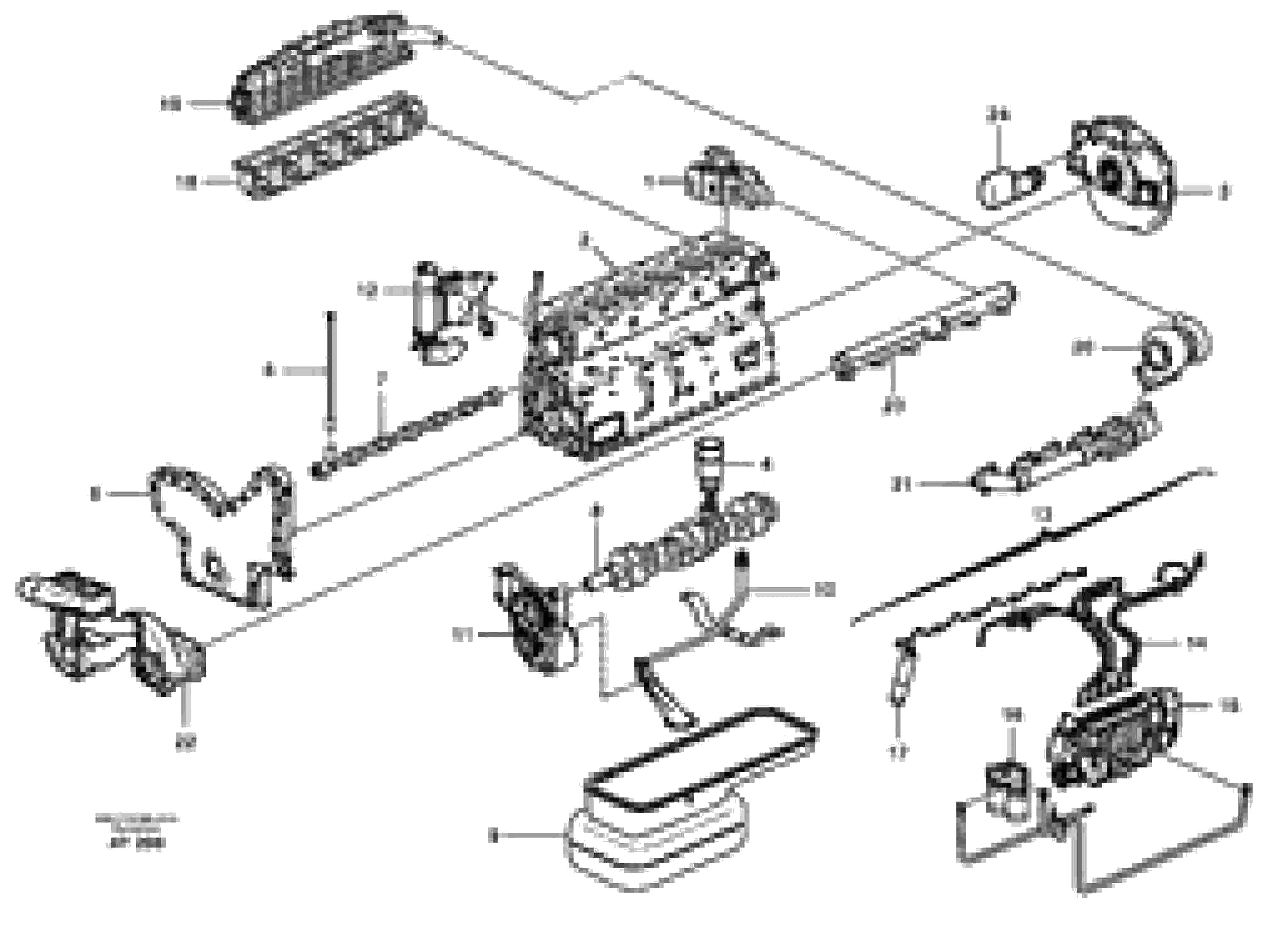 Схема запчастей Volvo L220D - 52910 Двигатель в сборе L220D SER NO 1001-
