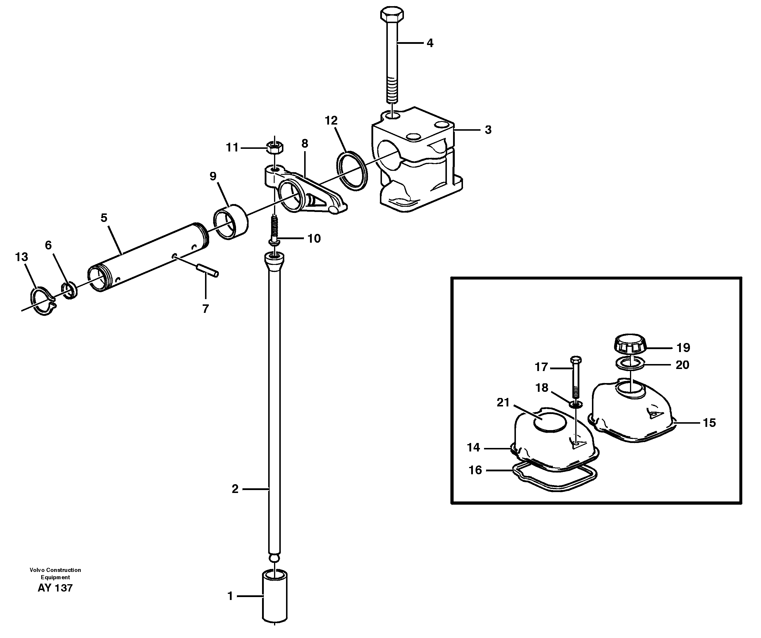 Схема запчастей Volvo L220D - 35086 Valve mechanism L220D SER NO 1001-