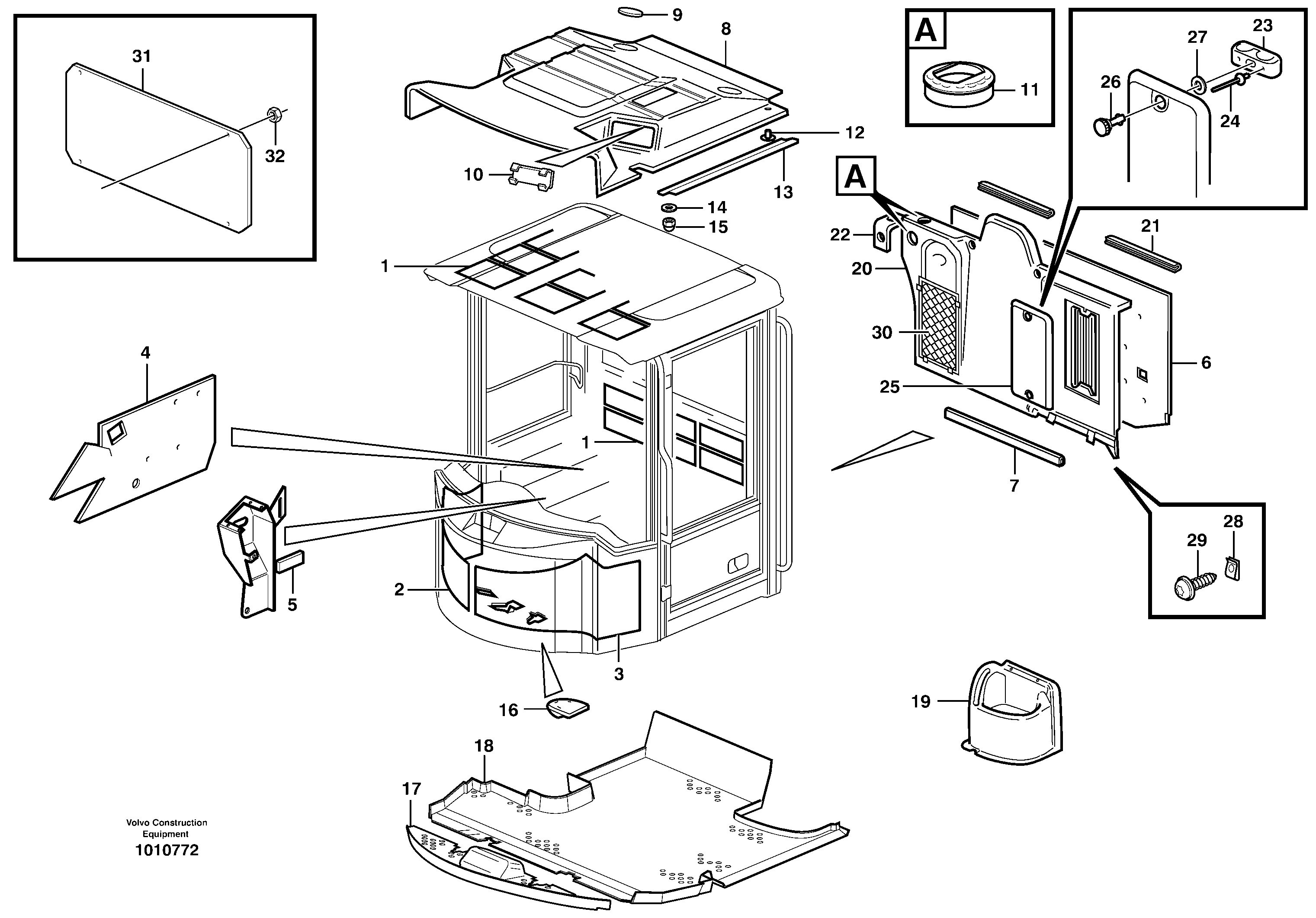 Схема запчастей Volvo L330D - 75168 Insulating matting L330D