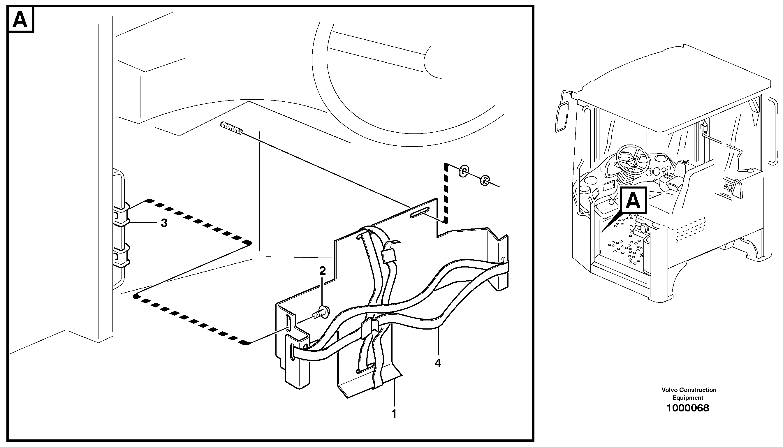 Схема запчастей Volvo L330D - 36107 Lunch box holder L330D