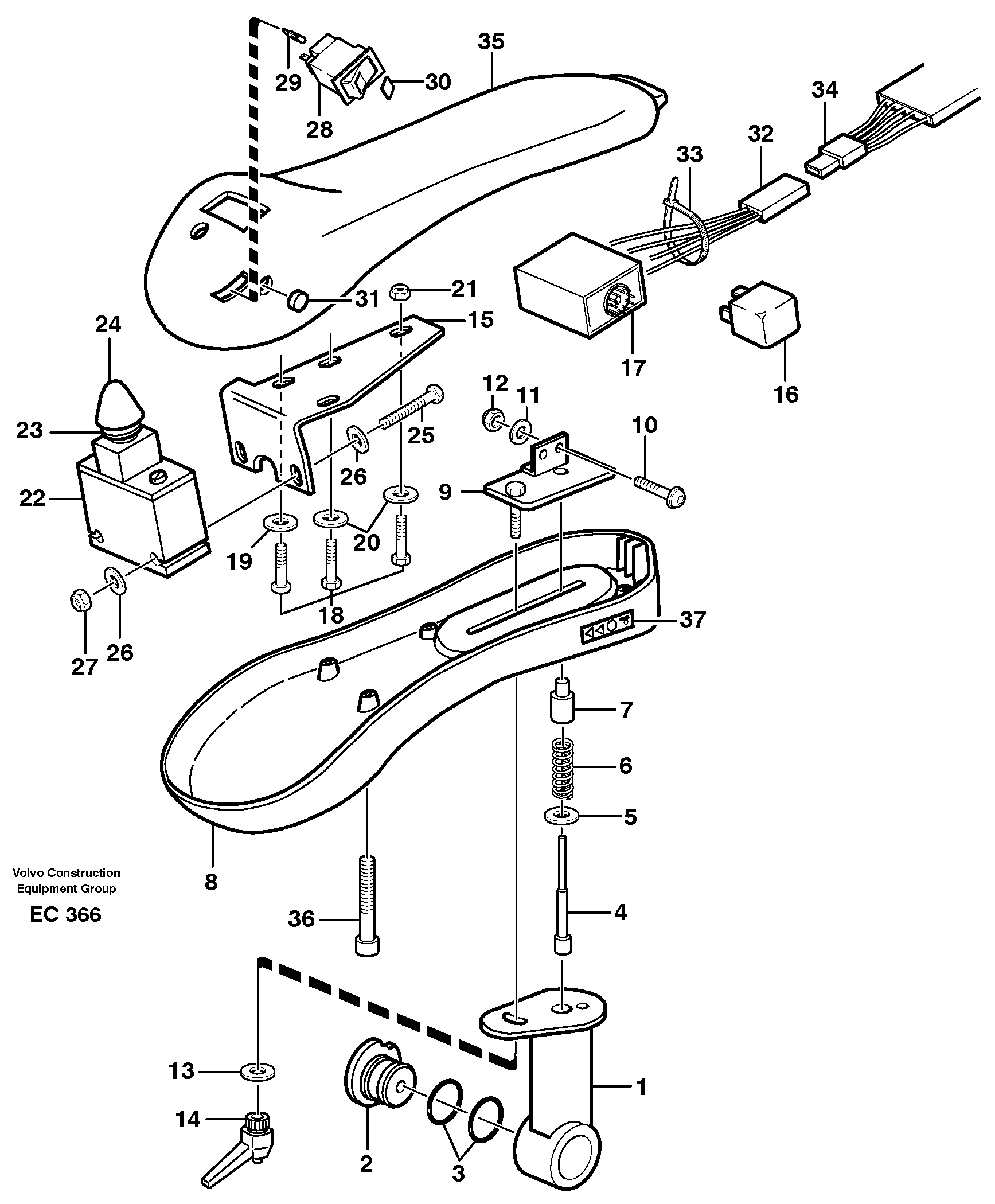 Схема запчастей Volvo L330D - 67042 Arm rest L330D