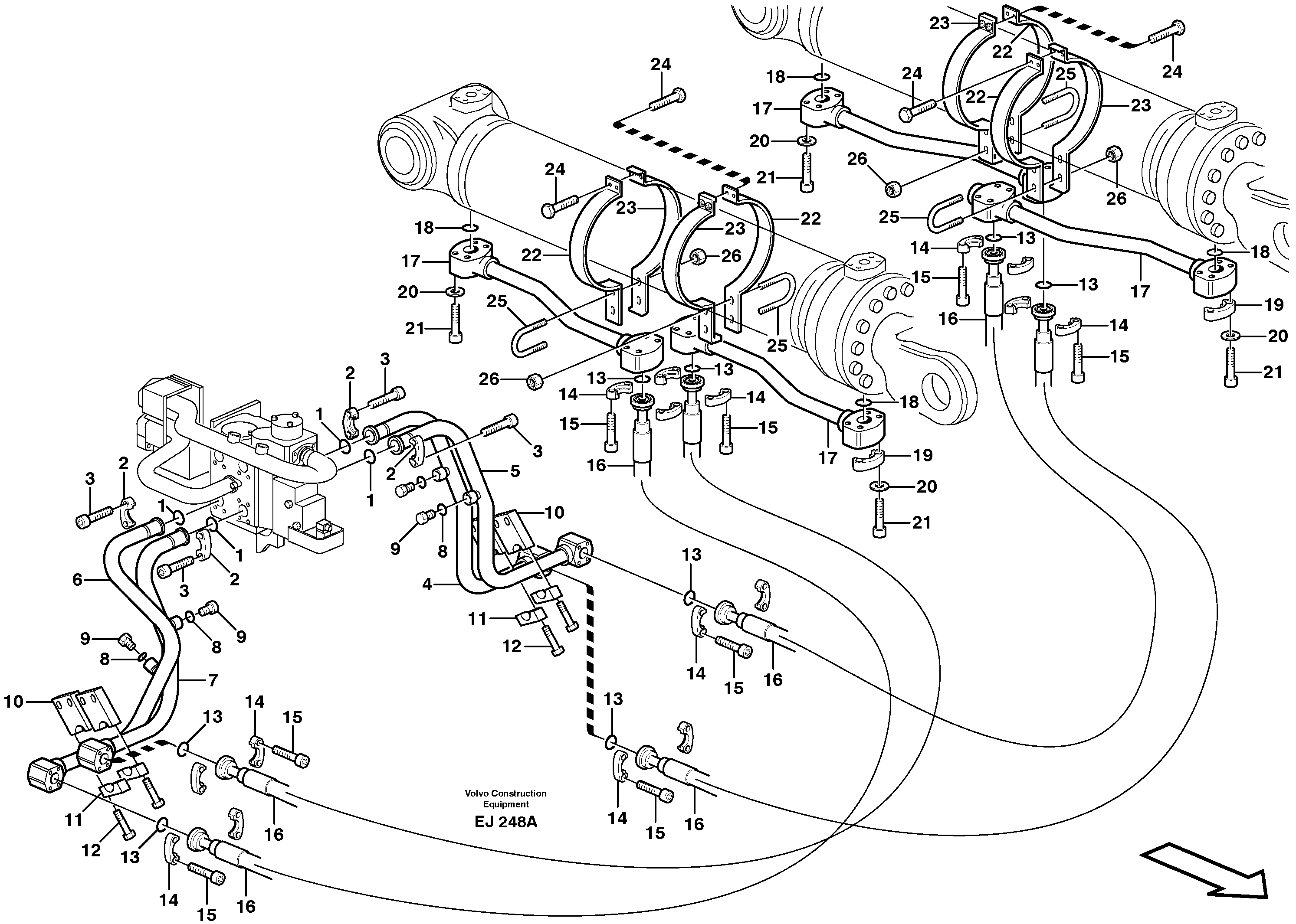 Схема запчастей Volvo L330D - 47961 Lift function L330D