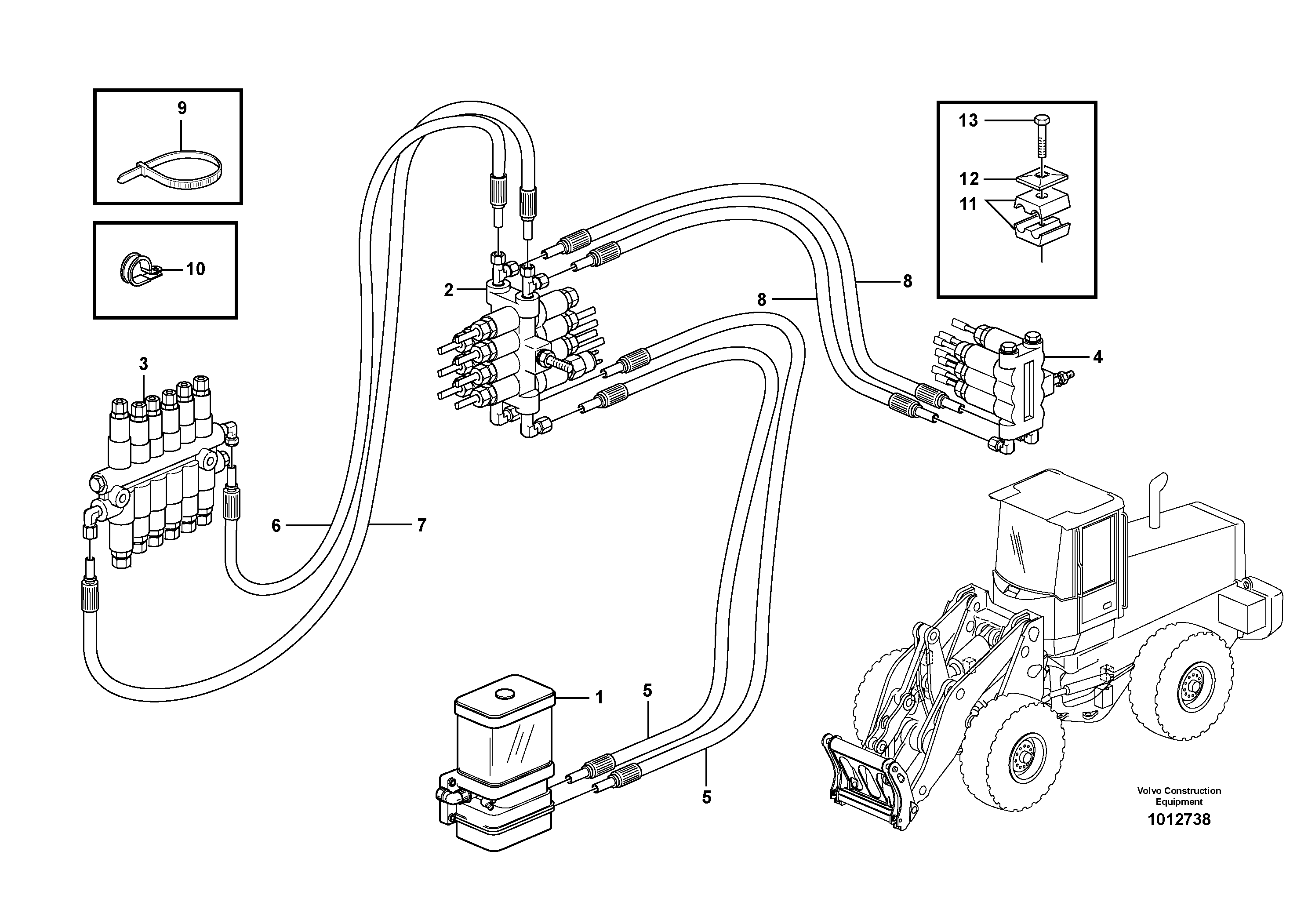 Схема запчастей Volvo L330D - 33287 Central lubrication L330D