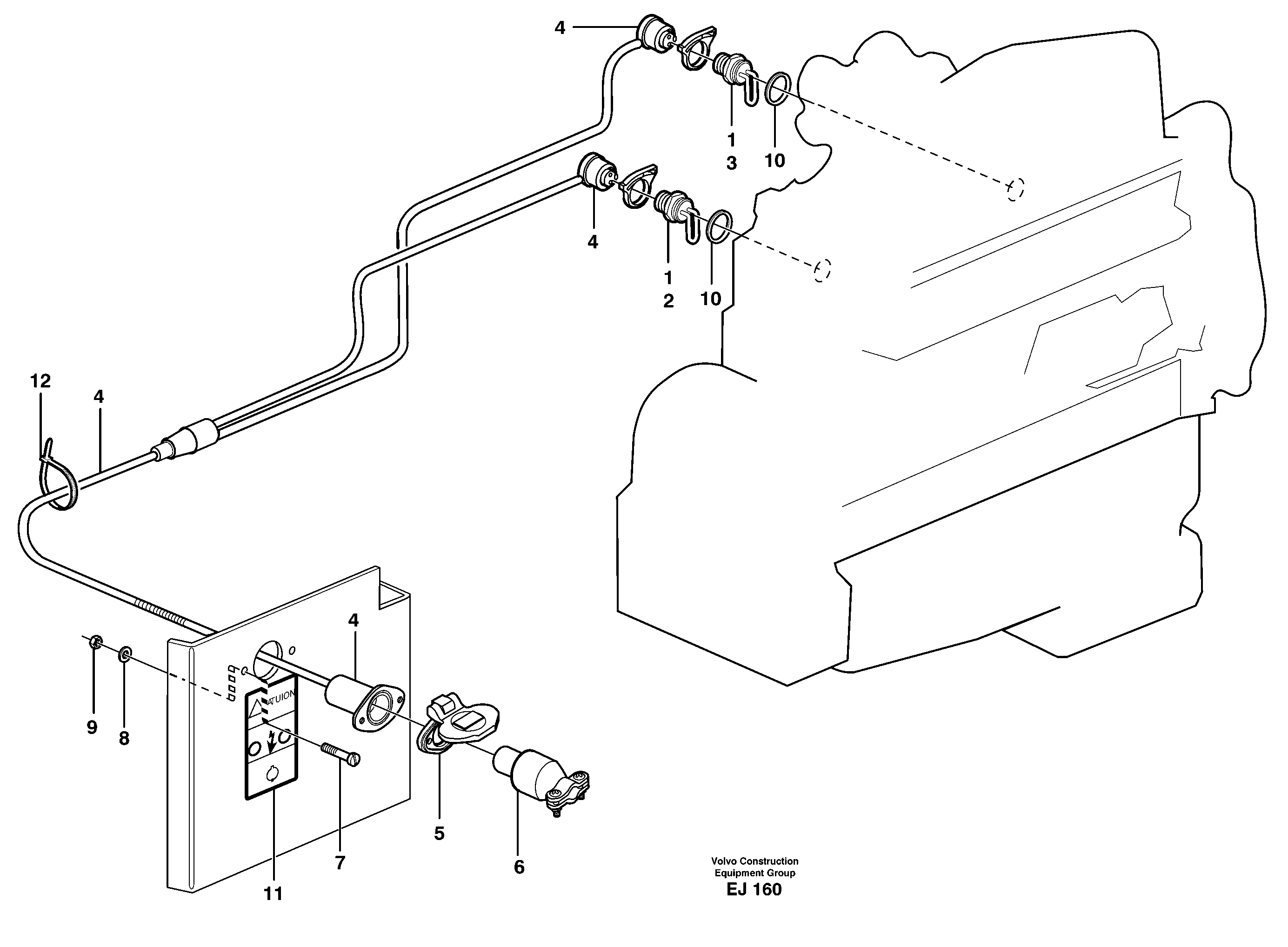 Схема запчастей Volvo L330D - 63382 Engine heater L330D