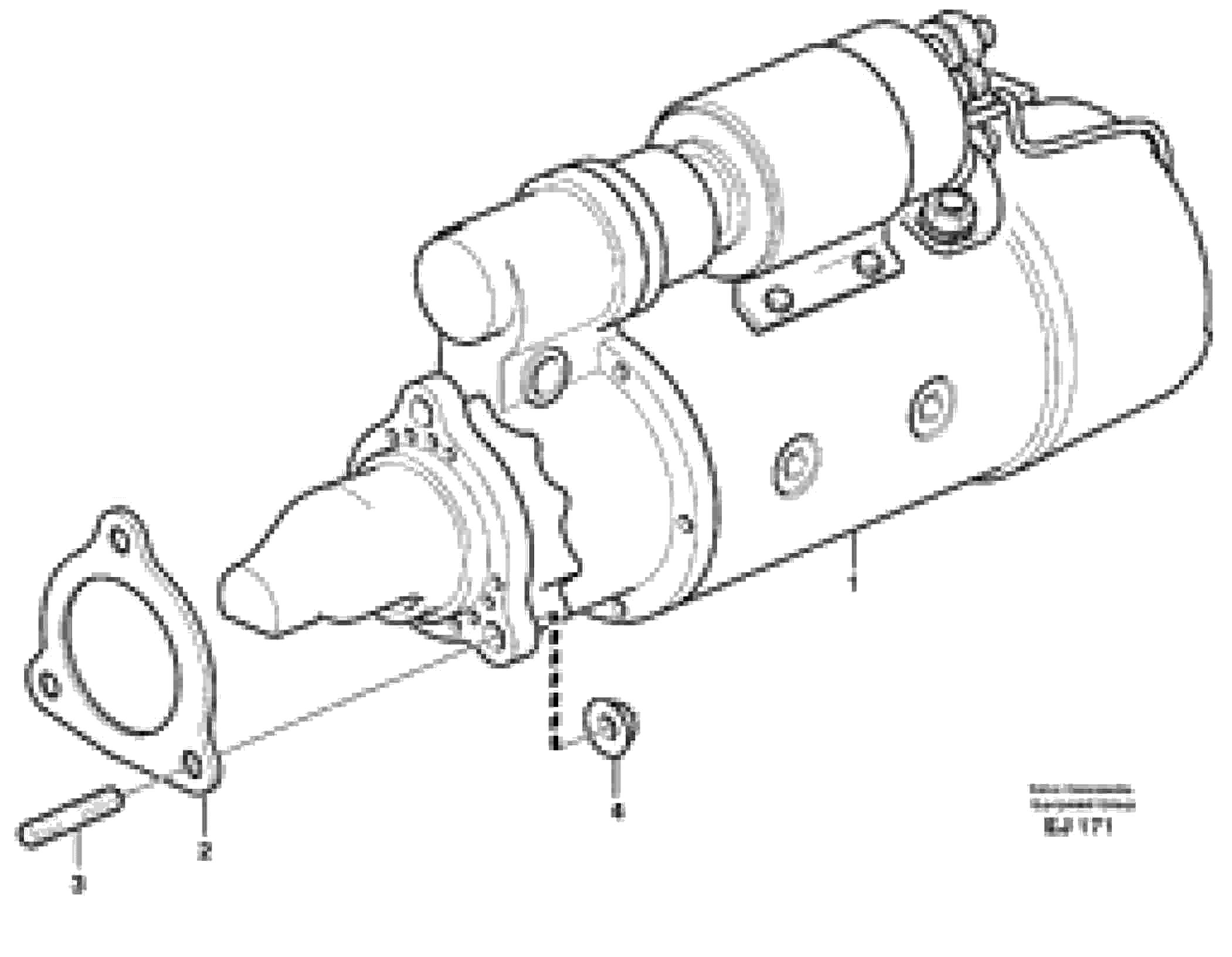 Схема запчастей Volvo L330D - 22620 Starter motor with assembling details L330D