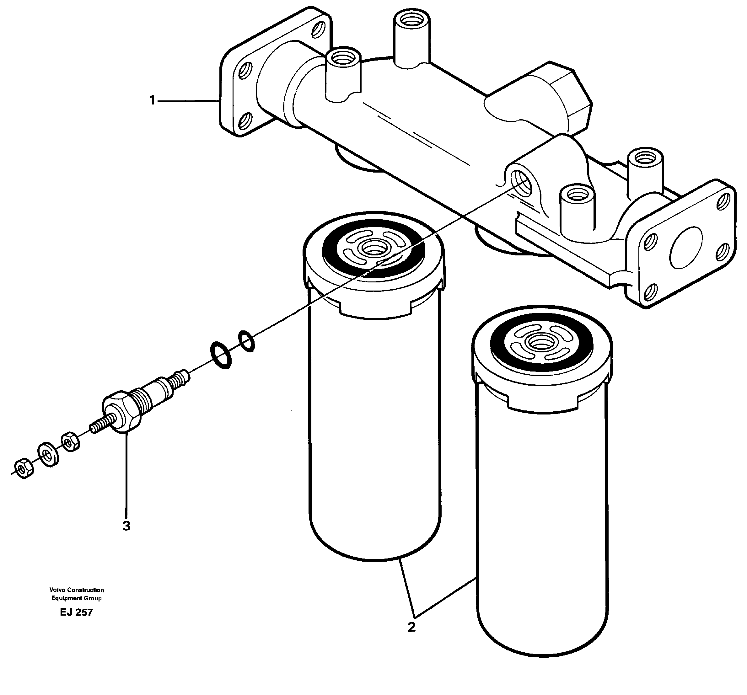 Схема запчастей Volvo L330D - 16726 Transmission filter L330D