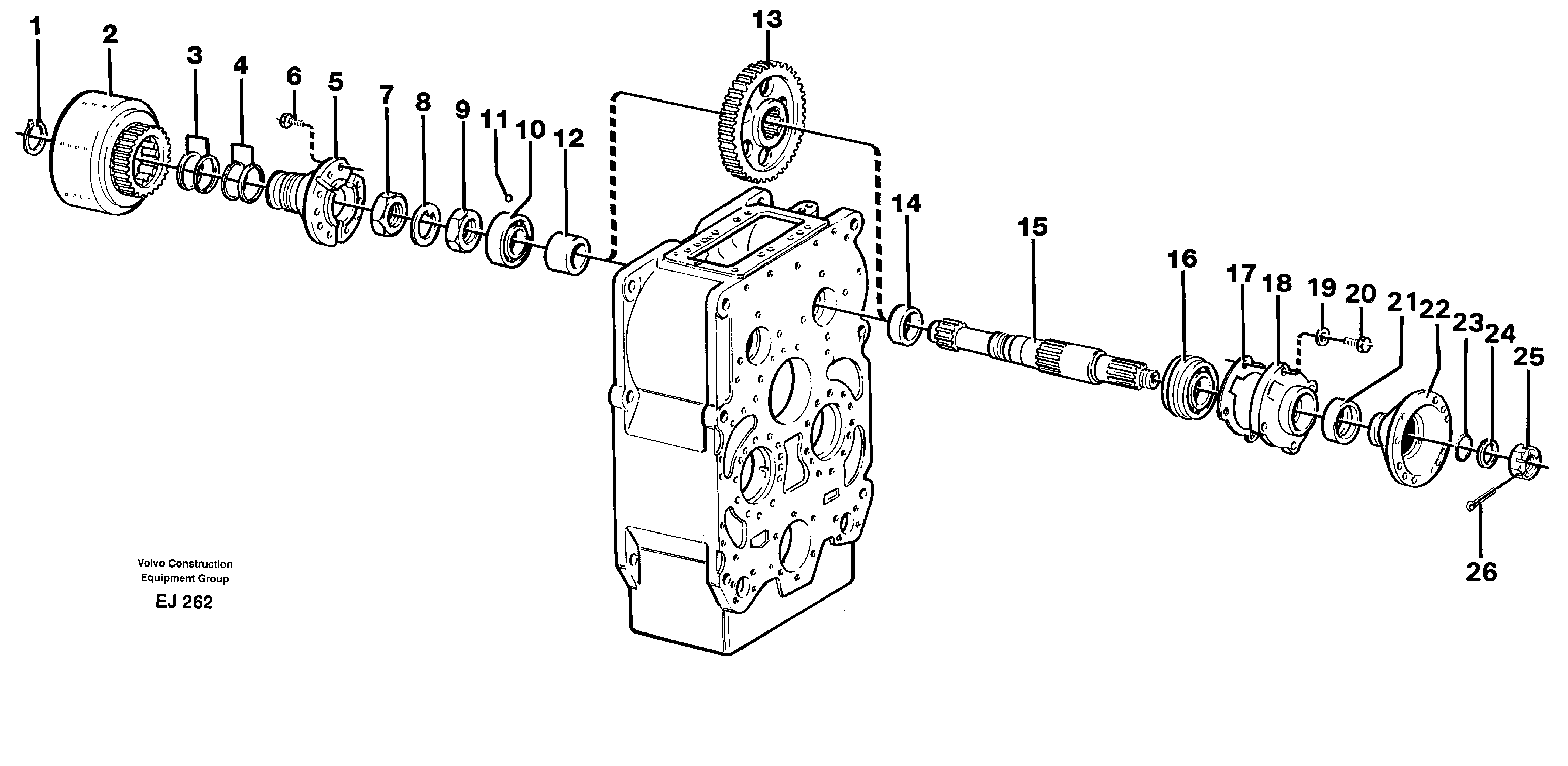 Схема запчастей Volvo L330D - 31117 Input shaft, forward L330D