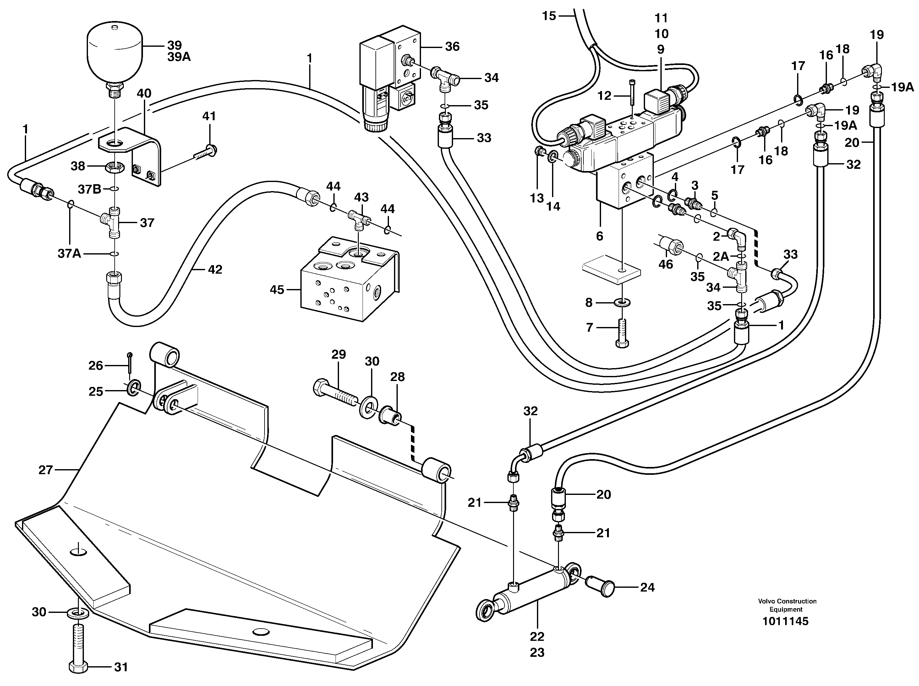 Схема запчастей Volvo L330D - 12703 Belly guard, rear L330D