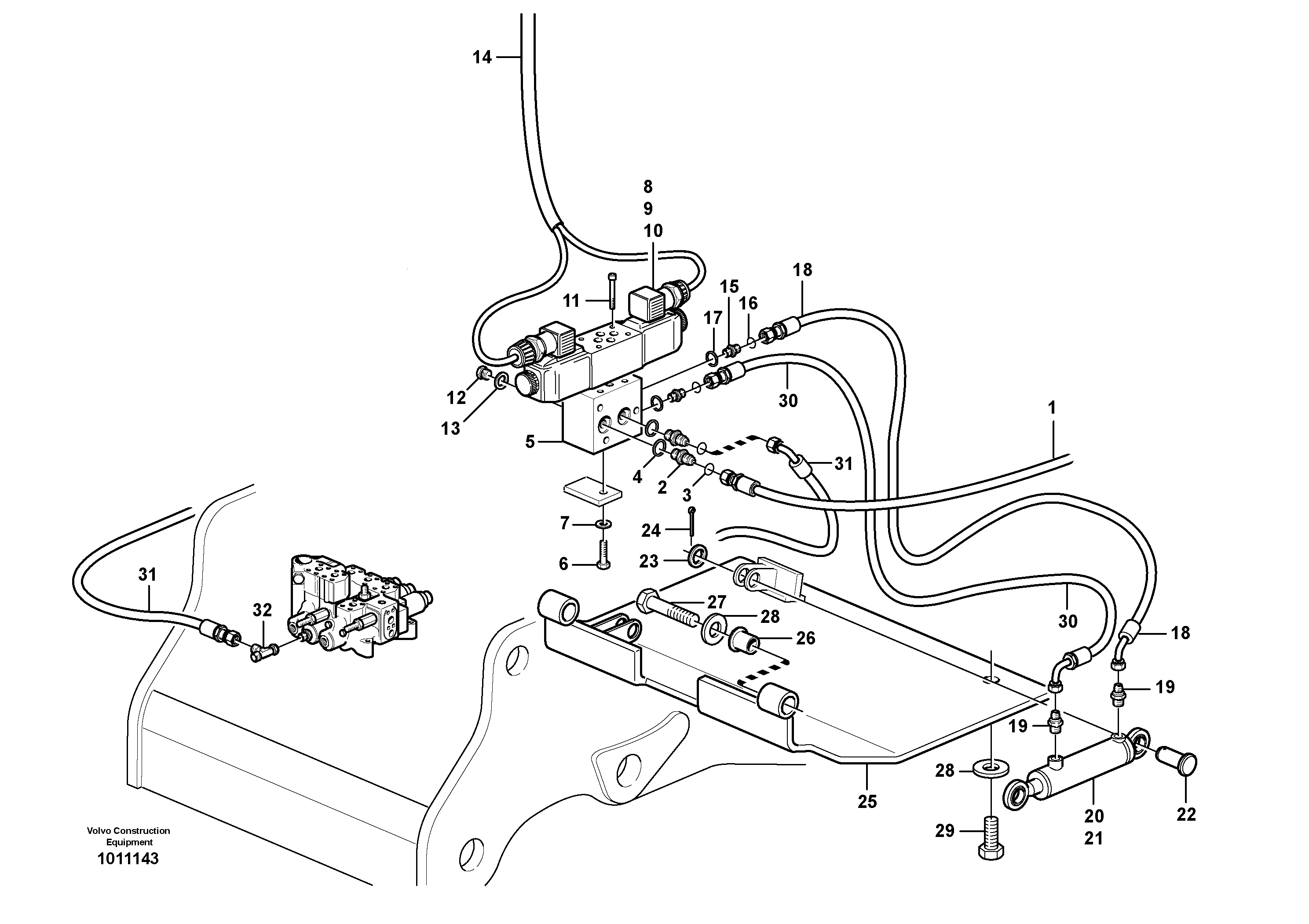 Схема запчастей Volvo L330D - 44097 Belly guard, front L330D