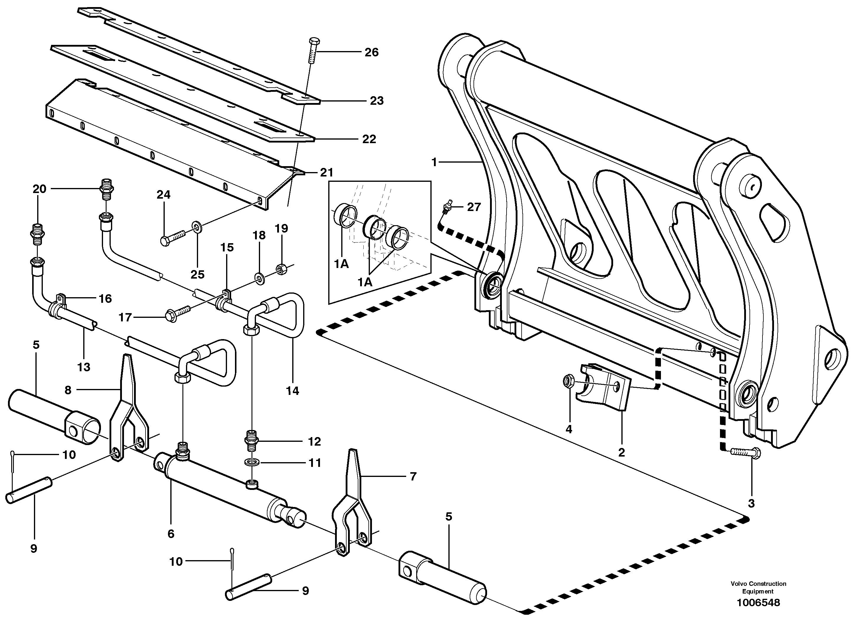 Схема запчастей Volvo L150D - 14274 Tool bar L150D