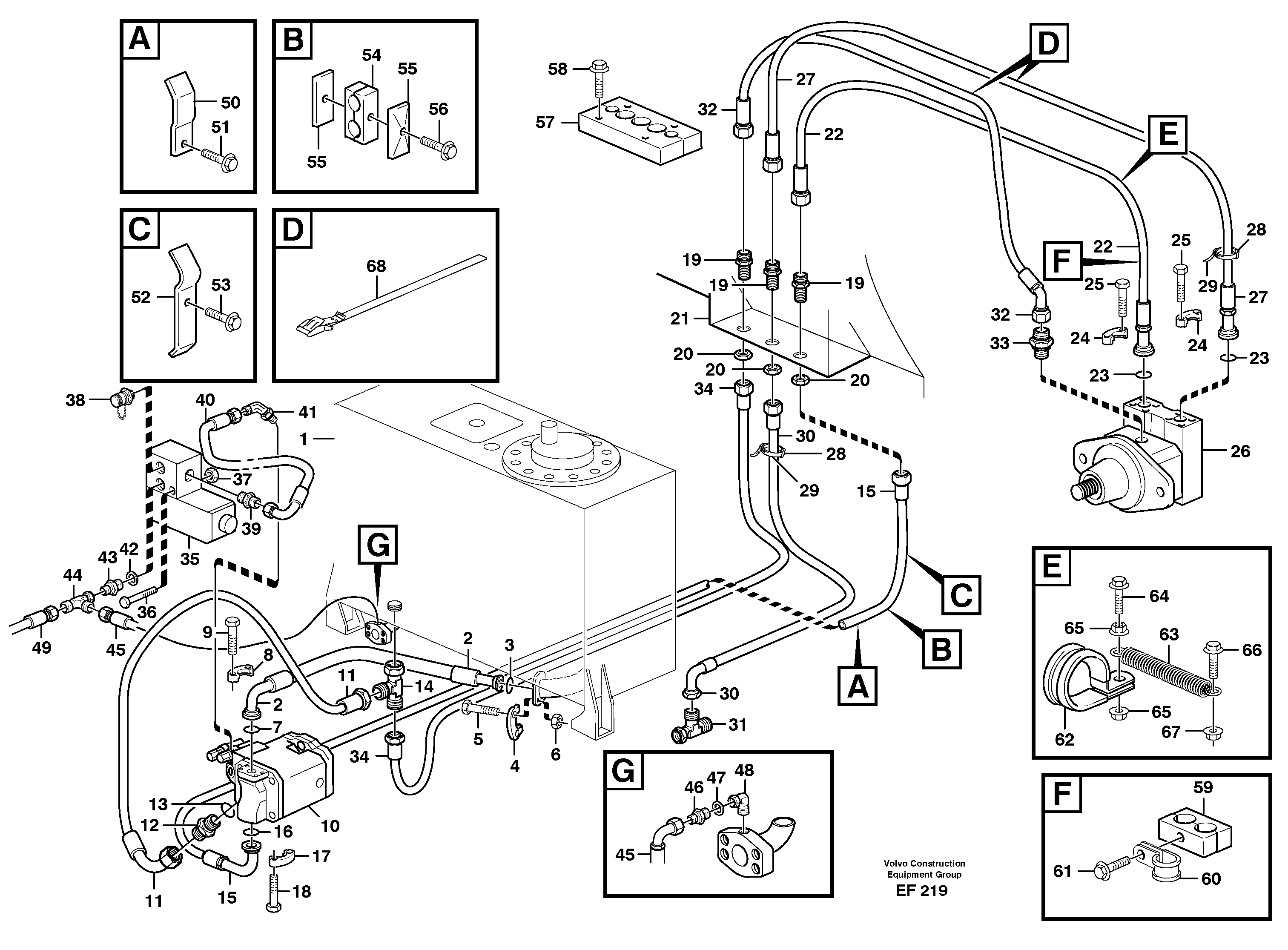 Схема запчастей Volvo L150D - 88796 Fan drive L150D