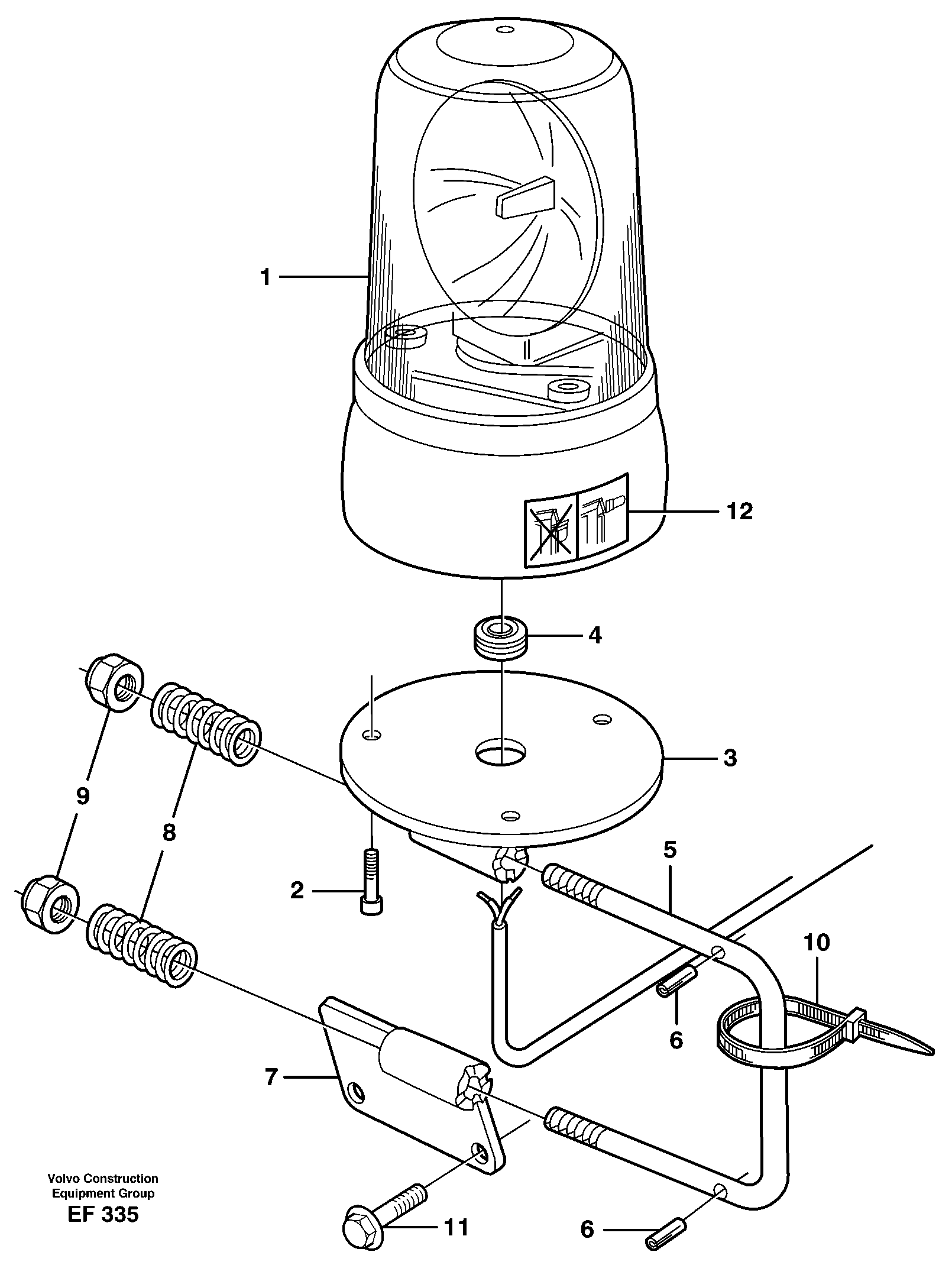 Схема запчастей Volvo L150D - 35261 Revolving warning light L150D