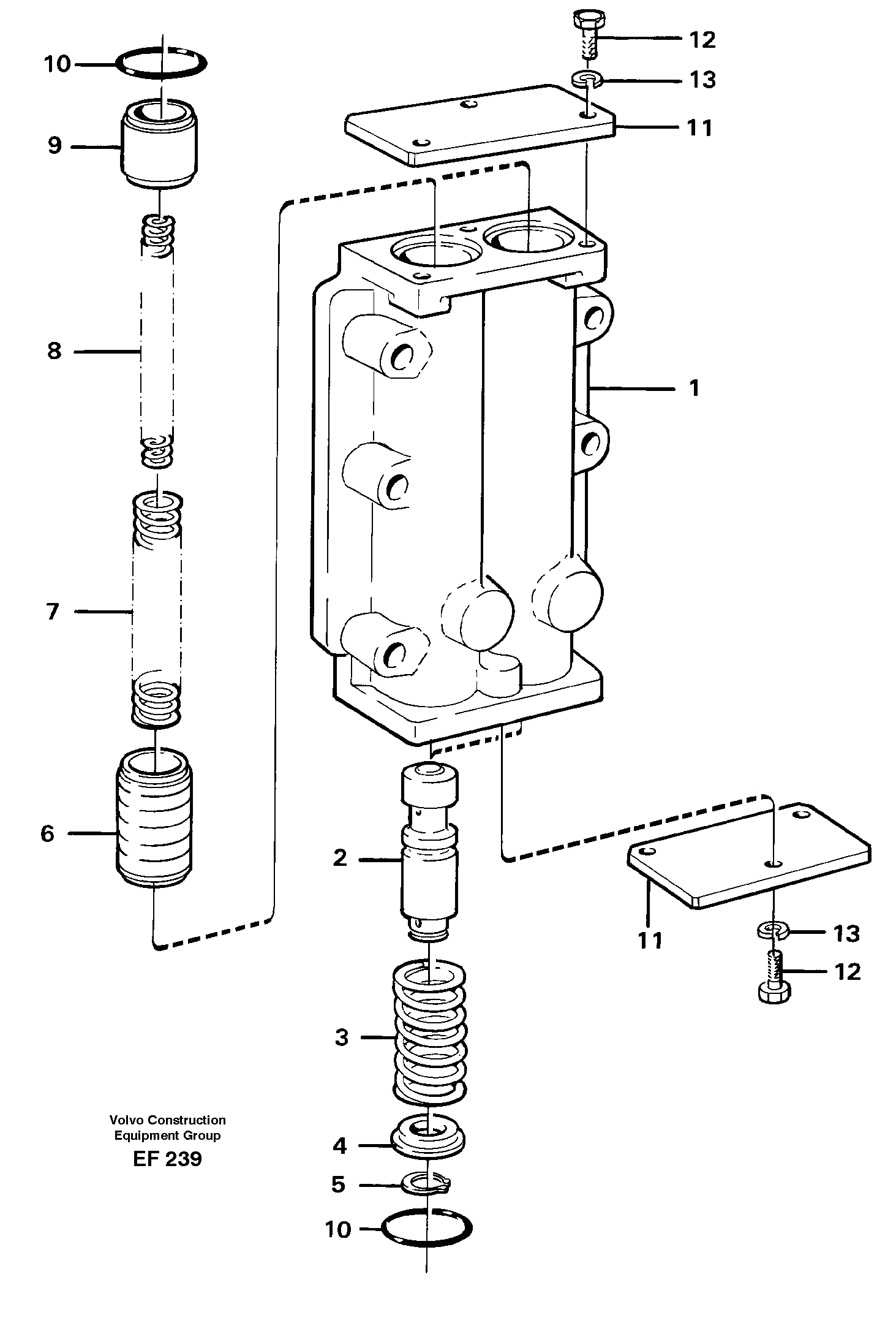 Схема запчастей Volvo L150D - 11653 Pressure limiting valve L150D